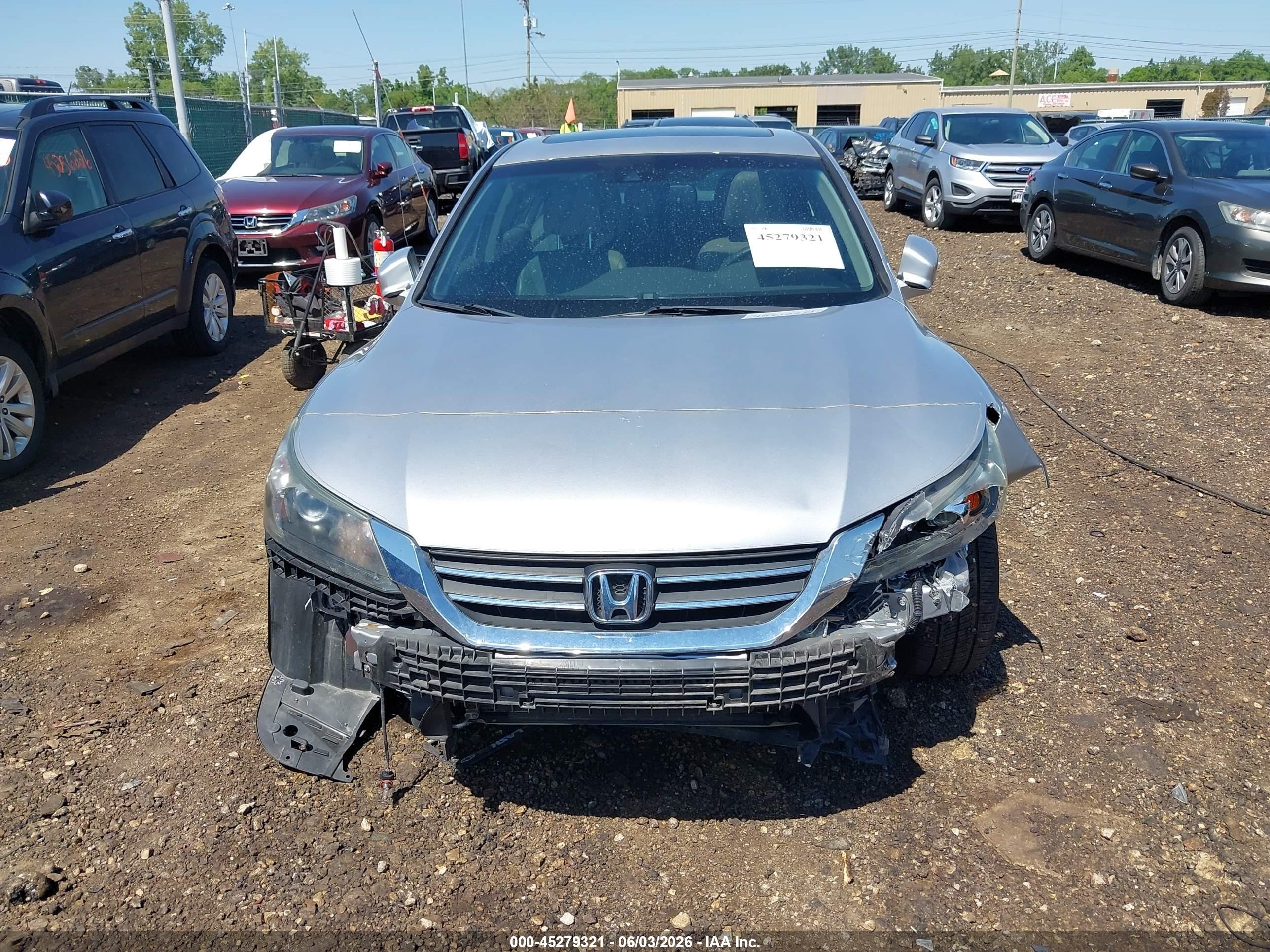 2013 Honda Accord Ex-l Silver vin: 1HGCR2F81DA036583