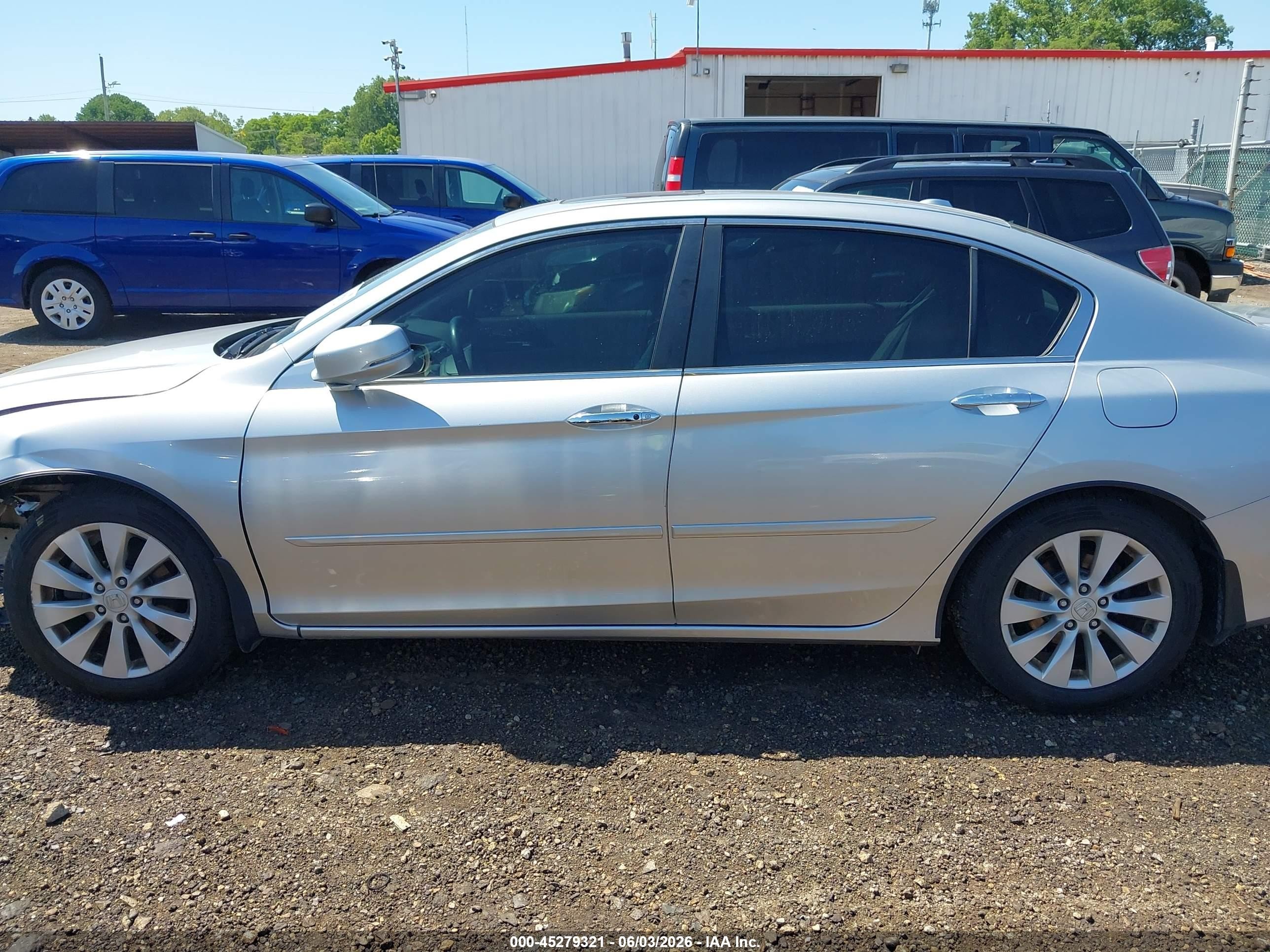 2013 Honda Accord Ex-l Silver vin: 1HGCR2F81DA036583
