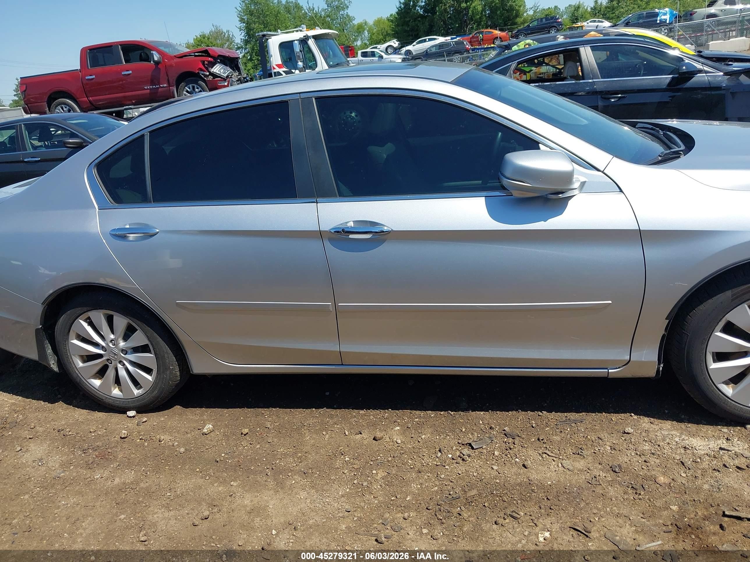 2013 Honda Accord Ex-l Silver vin: 1HGCR2F81DA036583