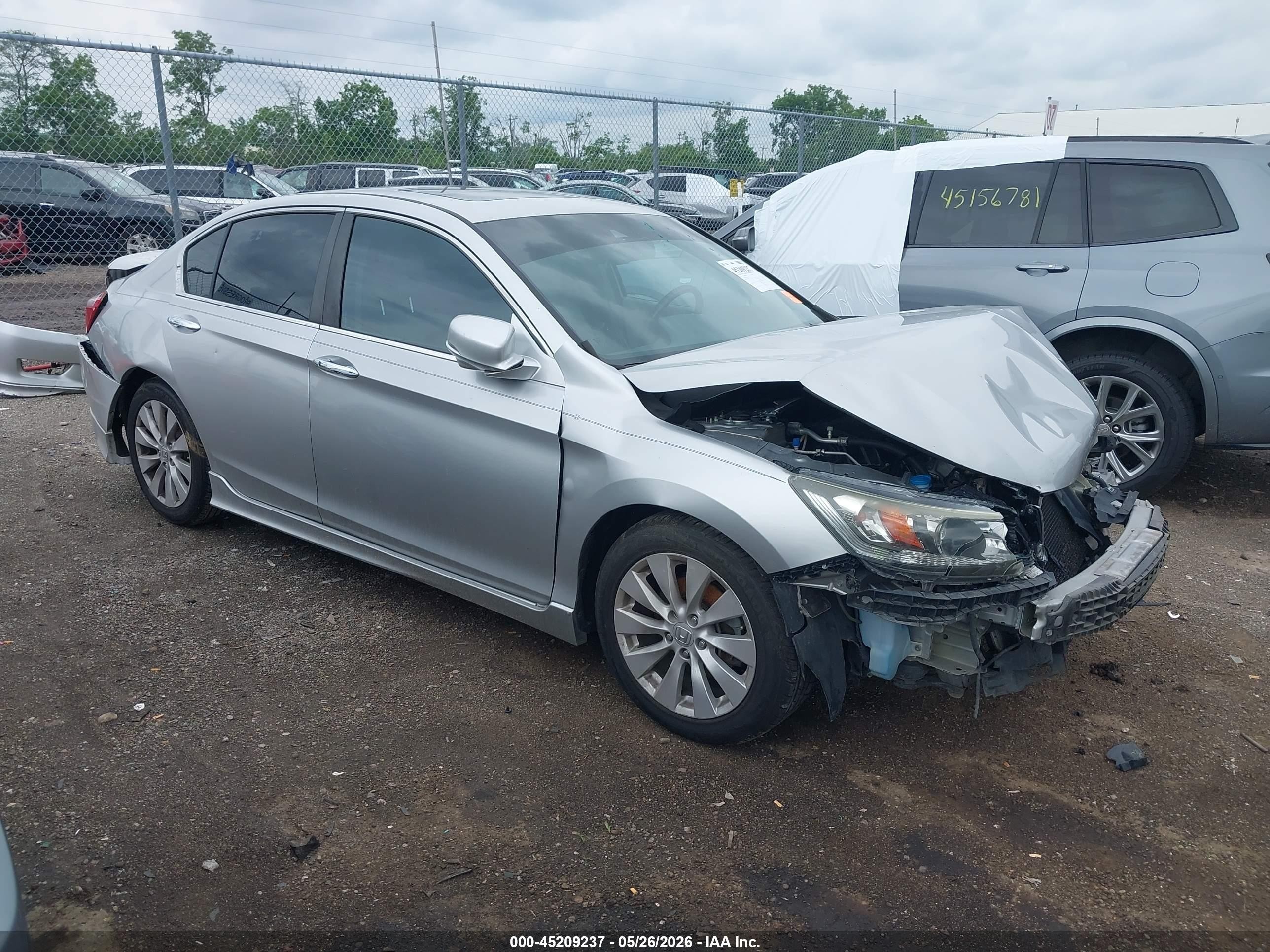 2013 Honda Accord Ex-l Silver vin: 1HGCR2F81DA038818