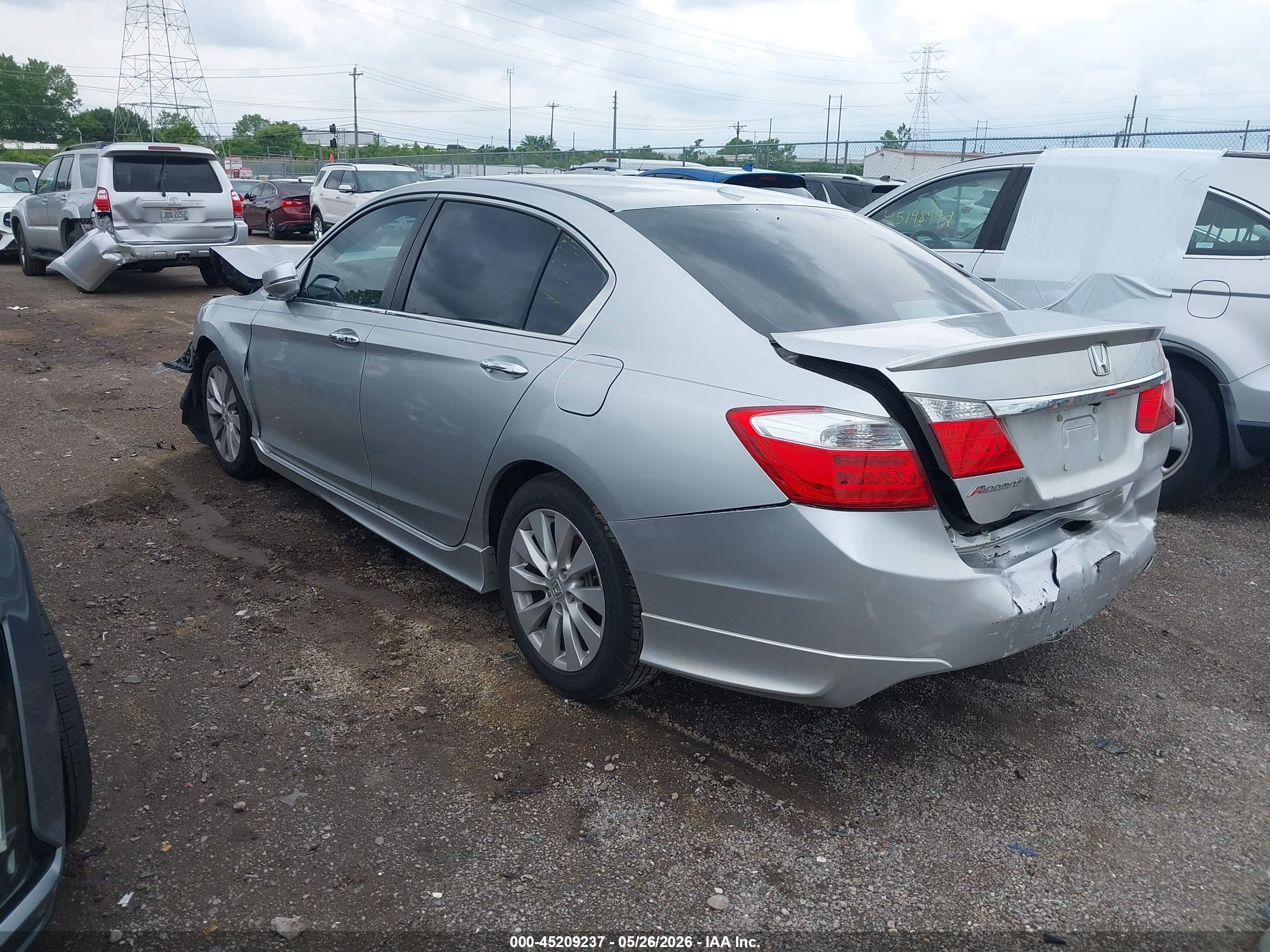 2013 Honda Accord Ex-l Silver vin: 1HGCR2F81DA038818