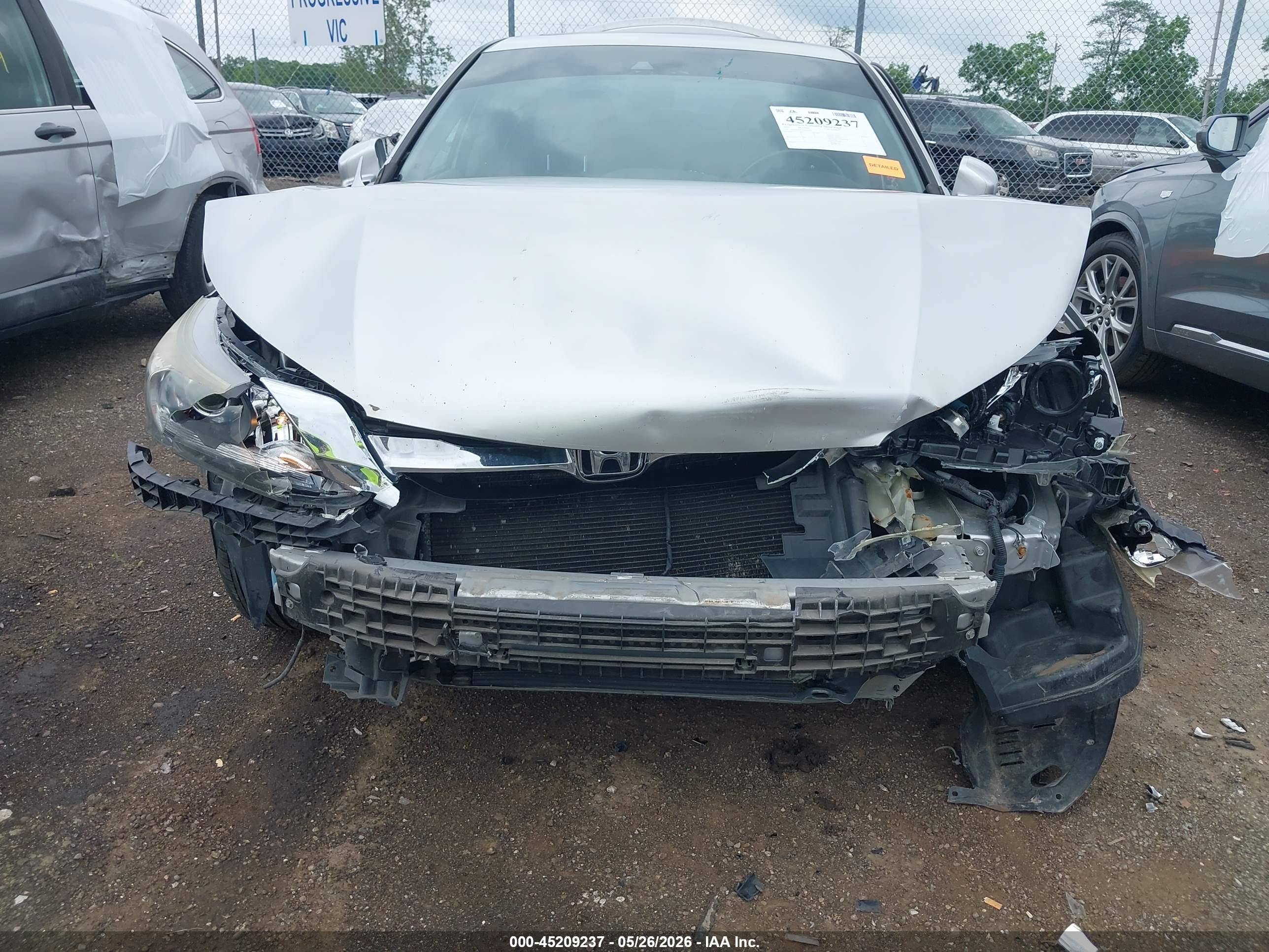 2013 Honda Accord Ex-l Silver vin: 1HGCR2F81DA038818