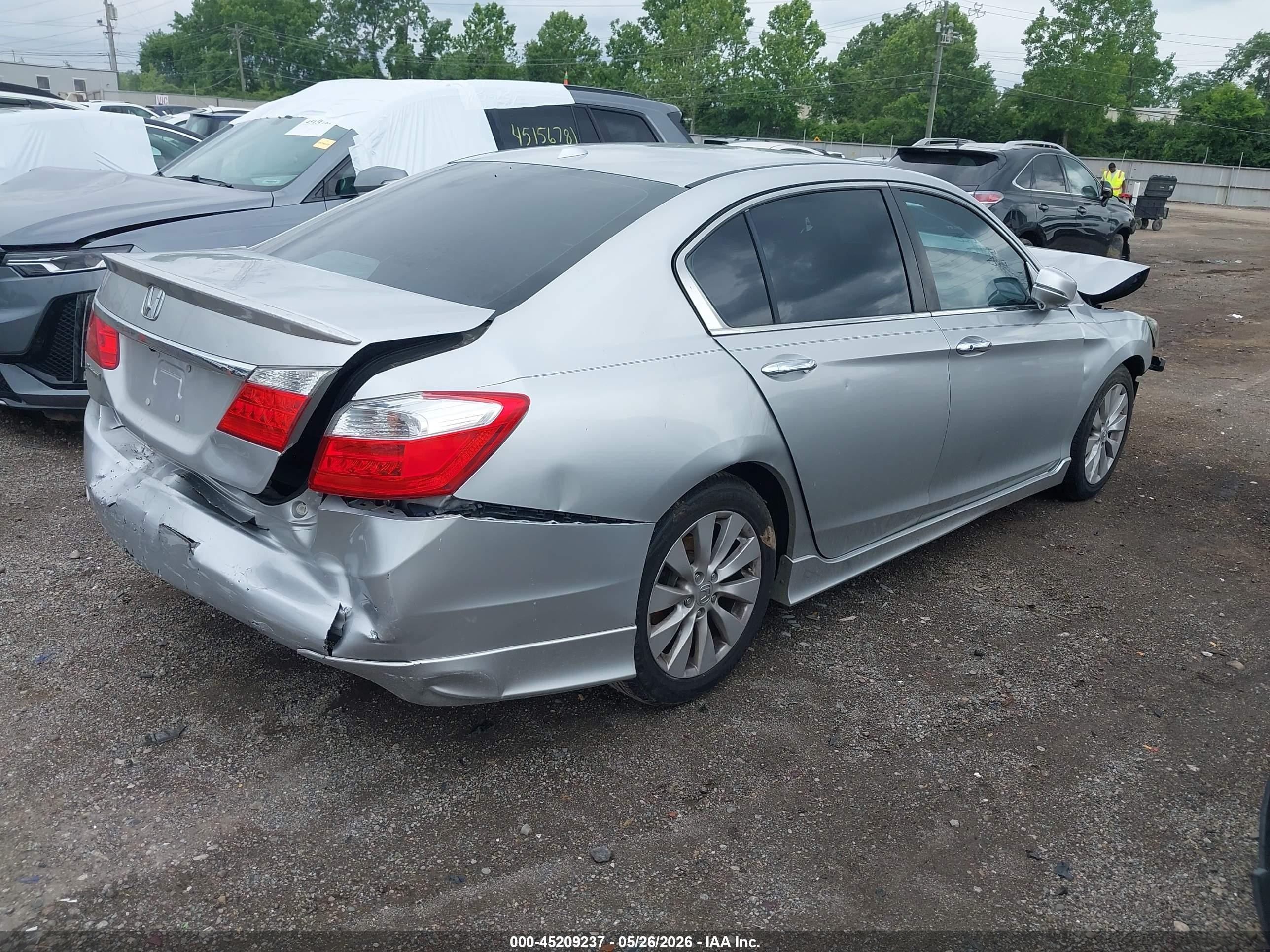 2013 Honda Accord Ex-l Silver vin: 1HGCR2F81DA038818