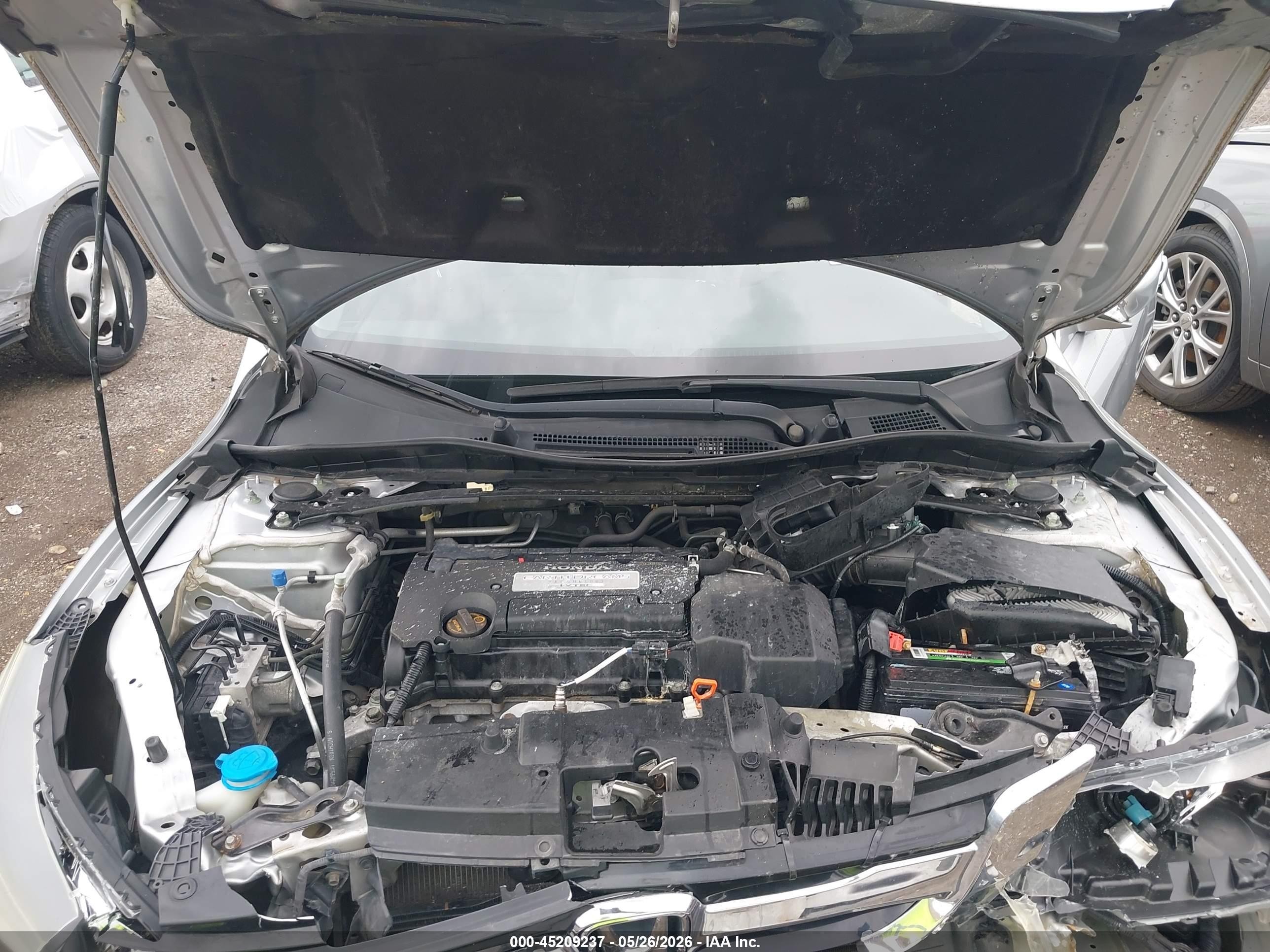 2013 Honda Accord Ex-l Silver vin: 1HGCR2F81DA038818