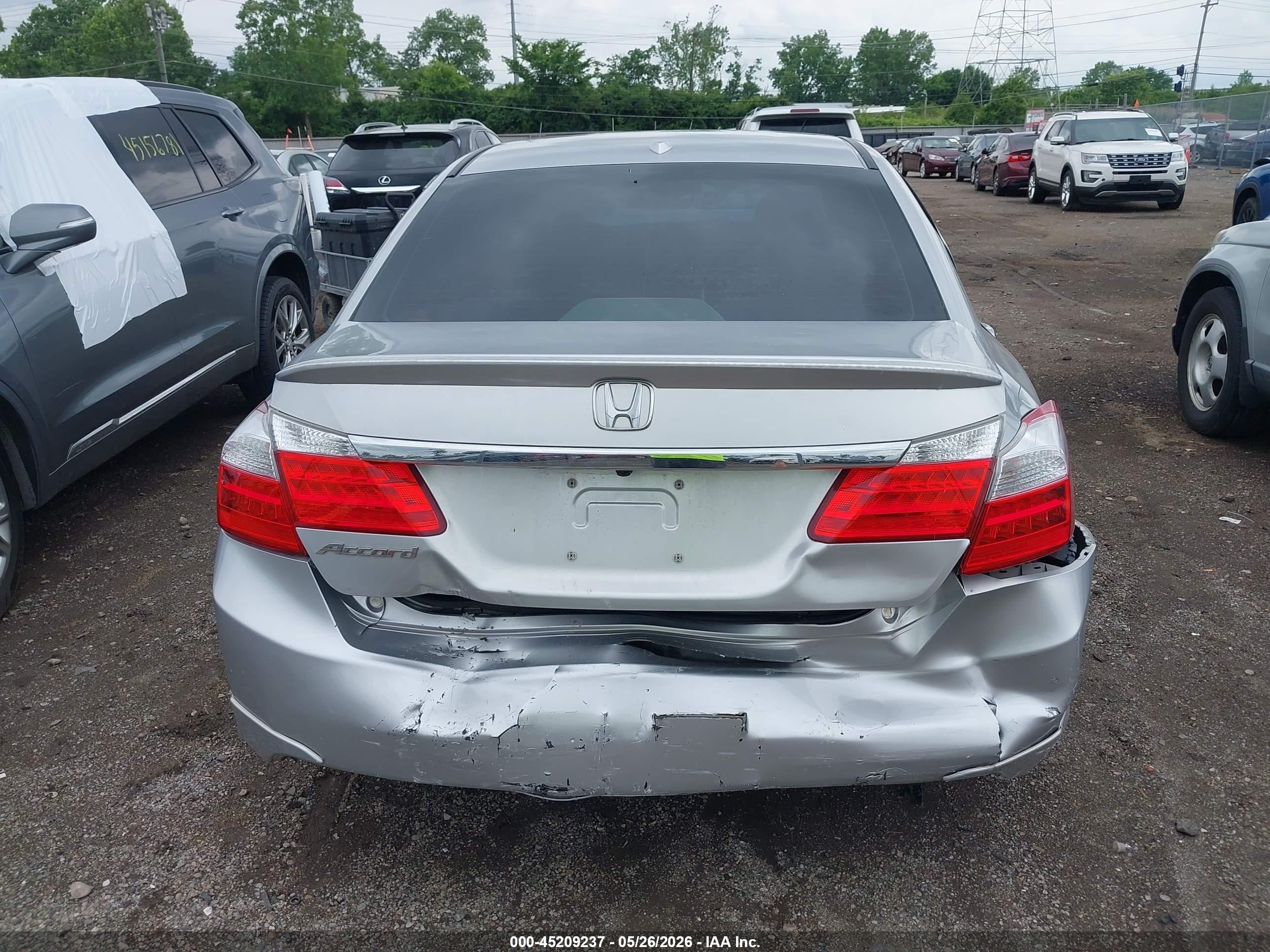 2013 Honda Accord Ex-l Silver vin: 1HGCR2F81DA038818
