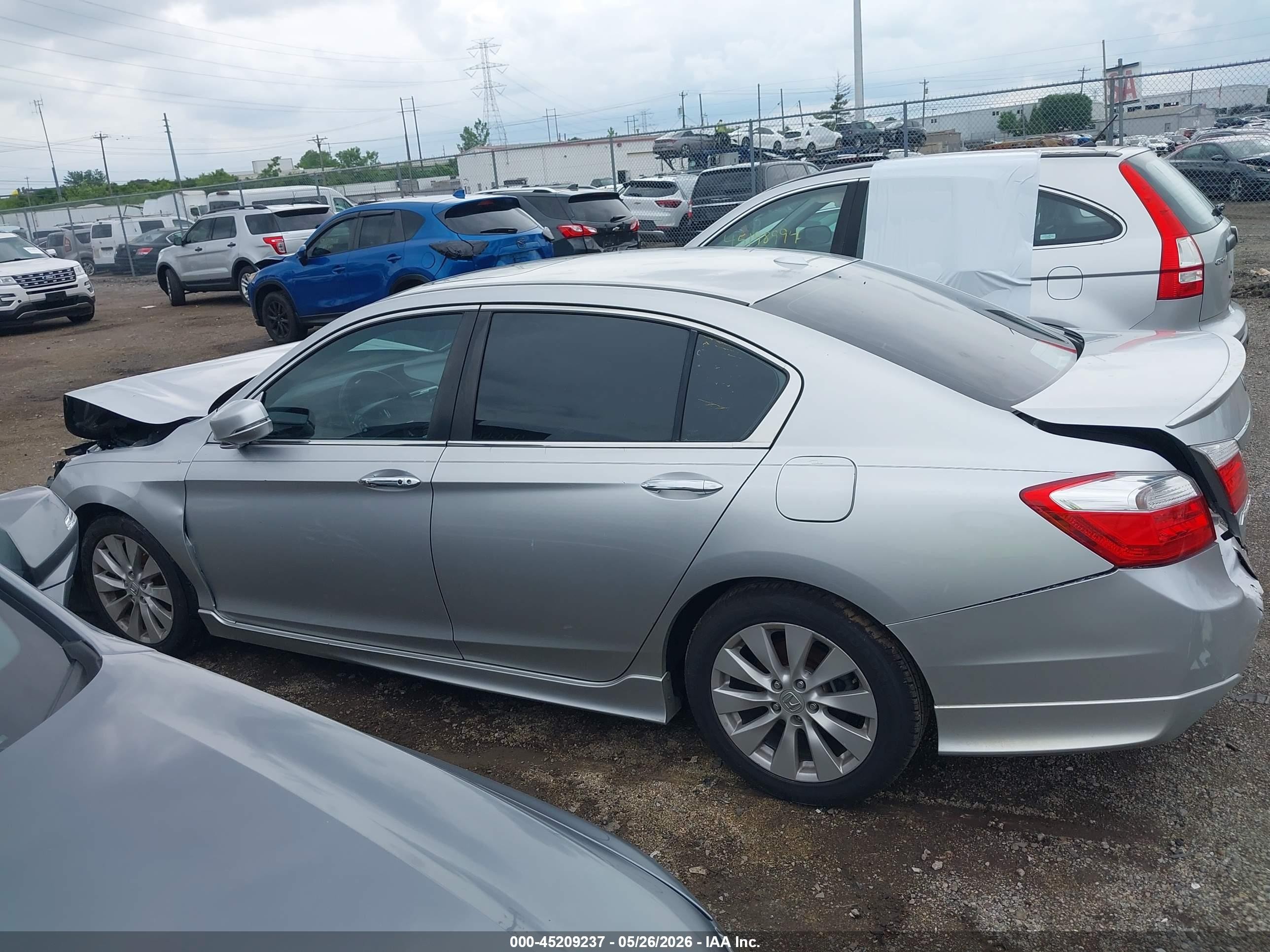 2013 Honda Accord Ex-l Silver vin: 1HGCR2F81DA038818