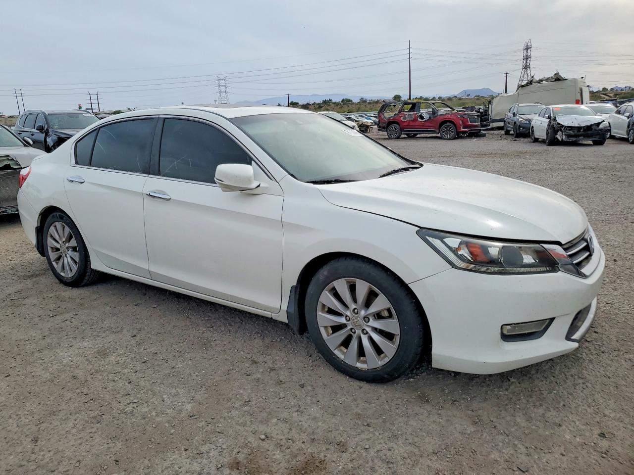 2013 Honda Accord Exl White vin: 1HGCR2F81DA089235