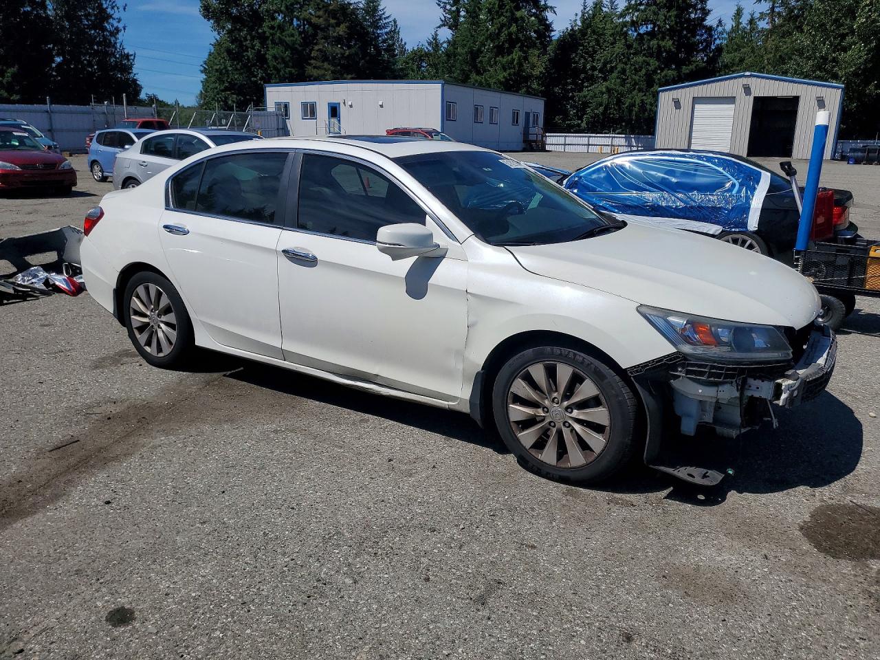 2013 Honda Accord Exl White vin: 1HGCR2F81DA091132