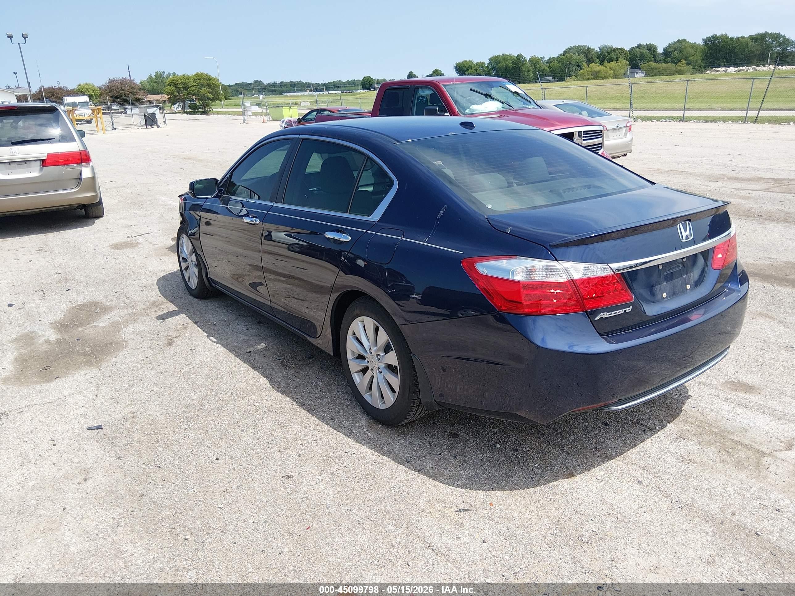 2013 Honda Accord Ex-l Blue vin: 1HGCR2F81DA097660