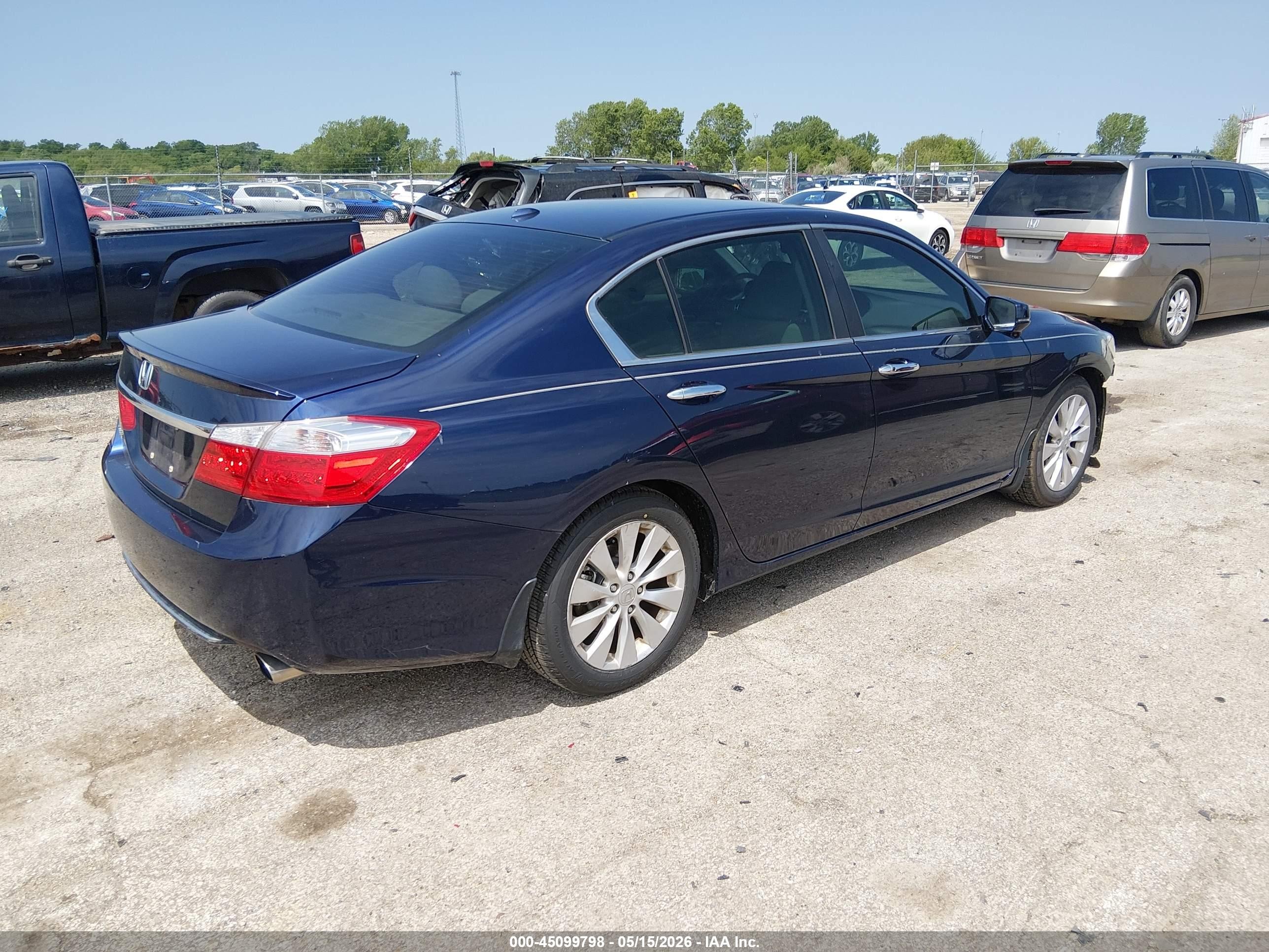 2013 Honda Accord Ex-l Blue vin: 1HGCR2F81DA097660