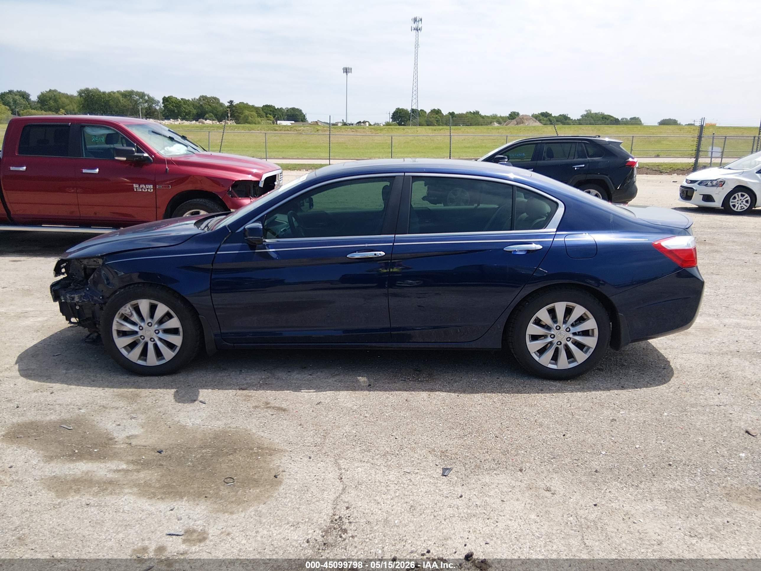 2013 Honda Accord Ex-l Blue vin: 1HGCR2F81DA097660