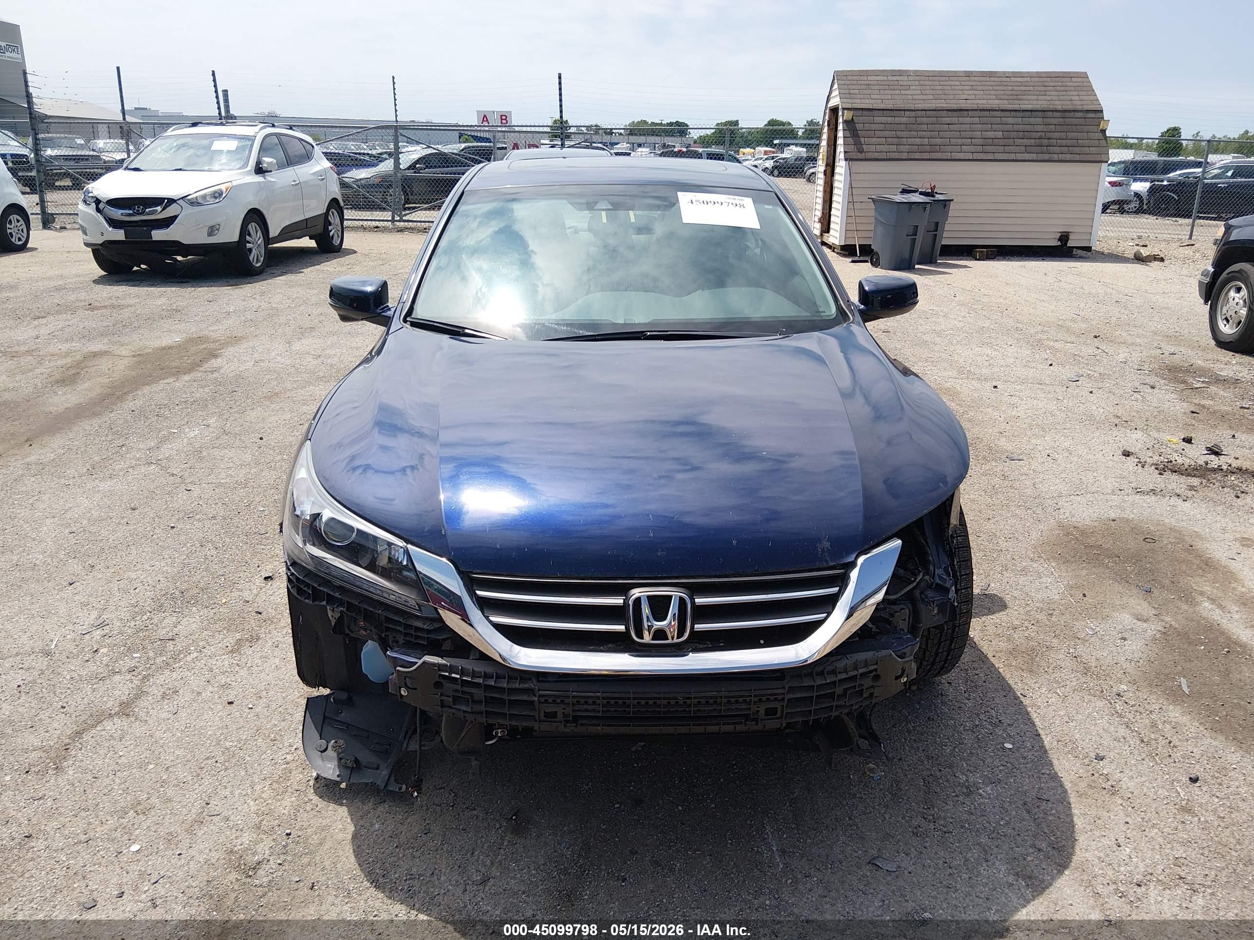 2013 Honda Accord Ex-l Blue vin: 1HGCR2F81DA097660
