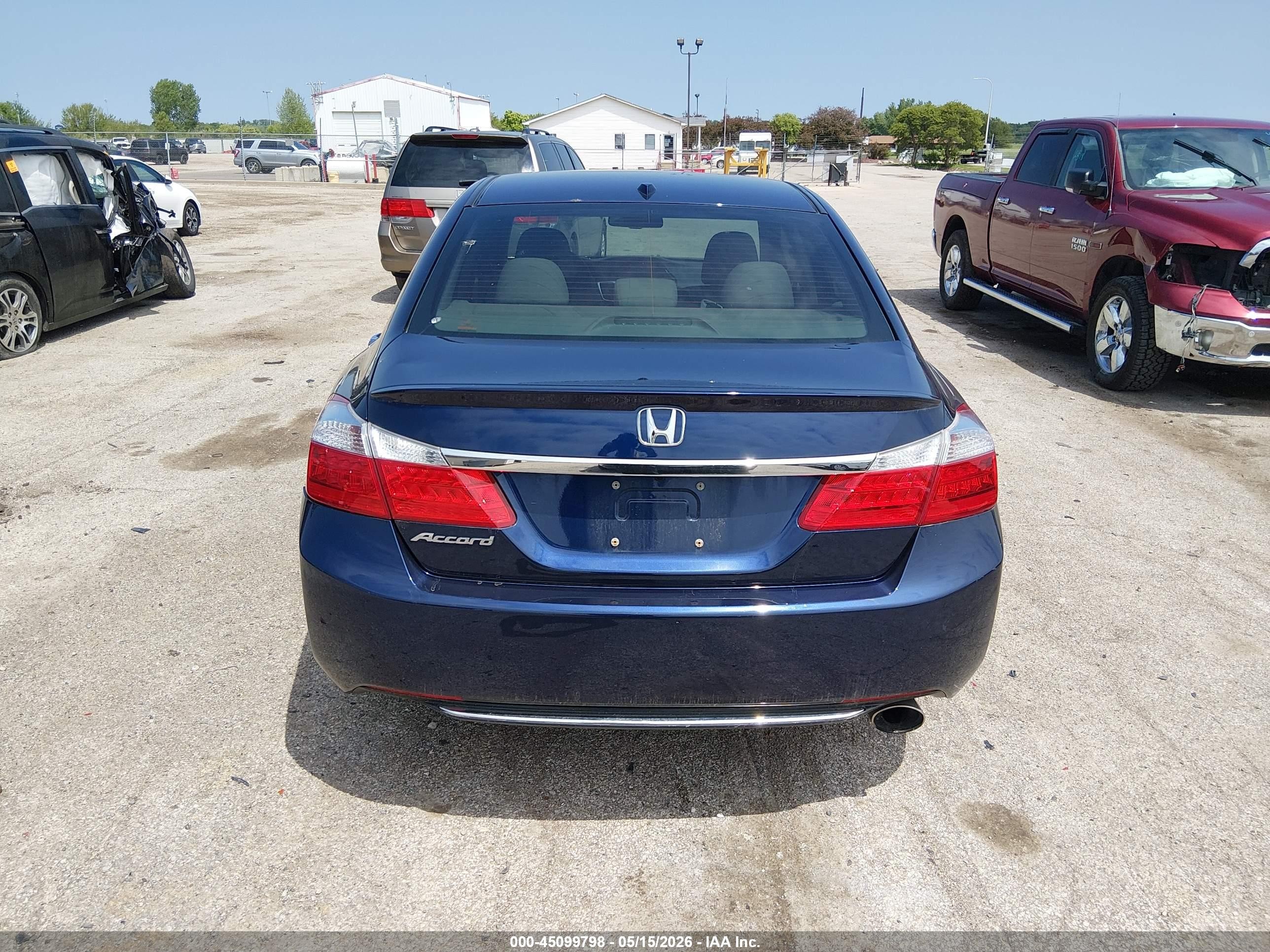 2013 Honda Accord Ex-l Blue vin: 1HGCR2F81DA097660
