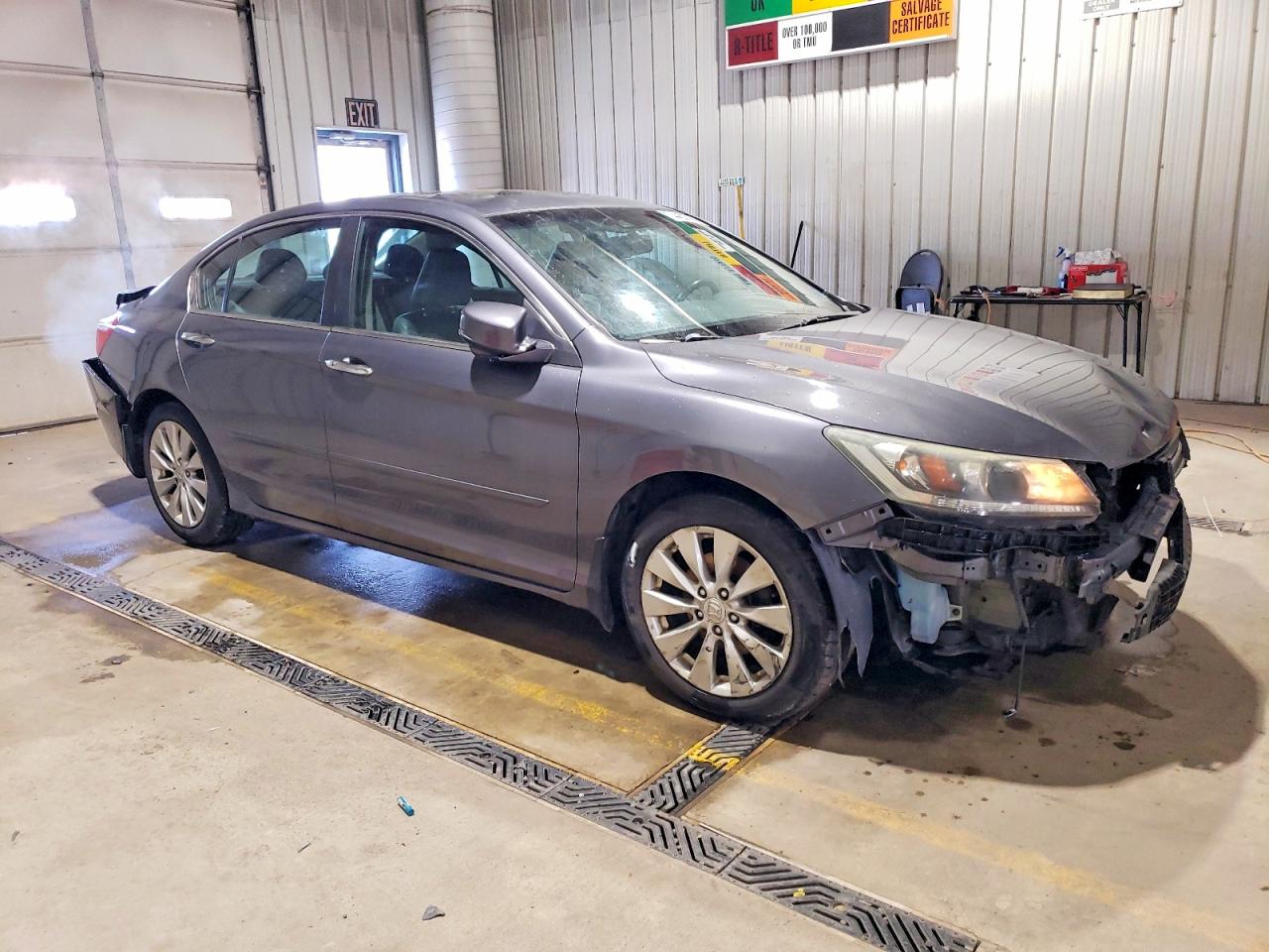 2013 Honda Accord Exl Gray vin: 1HGCR2F81DA147182