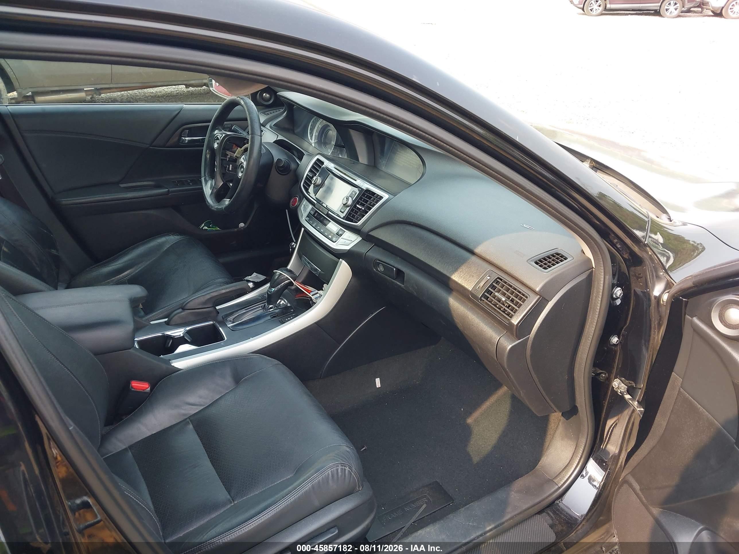 2013 Honda Accord Ex-l Black vin: 1HGCR2F81DA155489