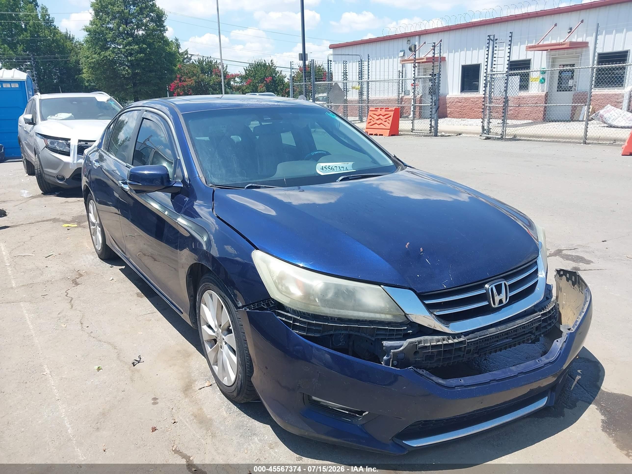 2013 Honda Accord Ex-l Blue vin: 1HGCR2F81DA156576