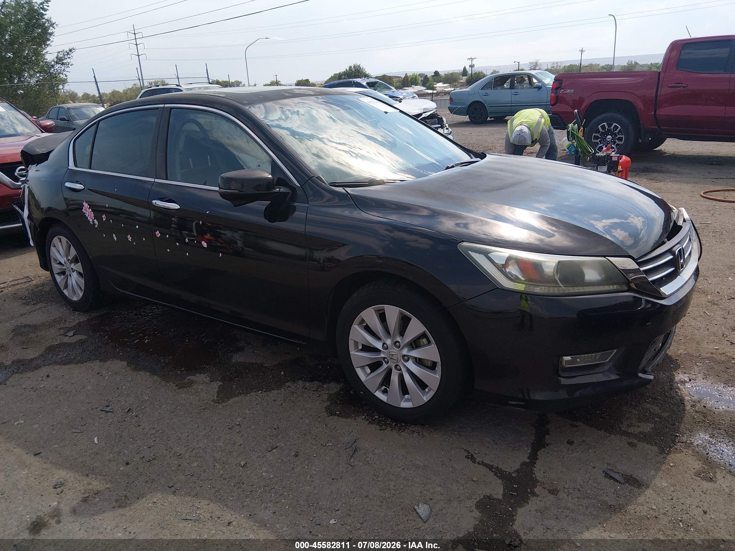 2013 Honda Accord Ex-l Black vin: 1HGCR2F81DA184748