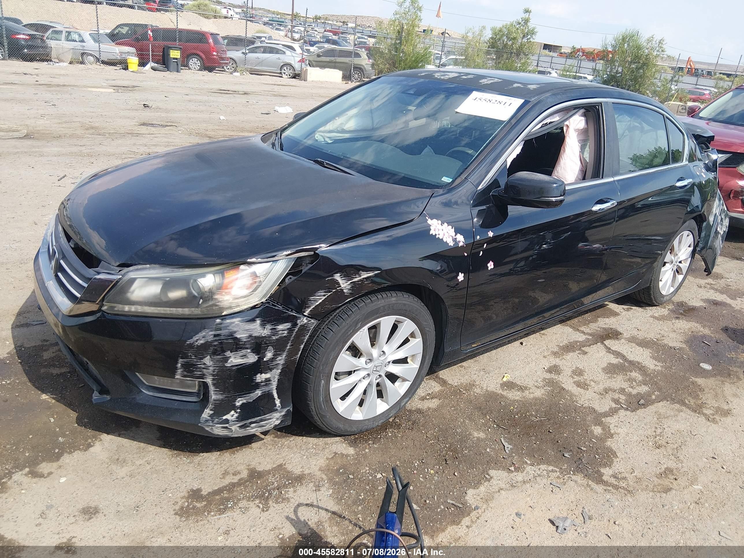 2013 Honda Accord Ex-l Black vin: 1HGCR2F81DA184748