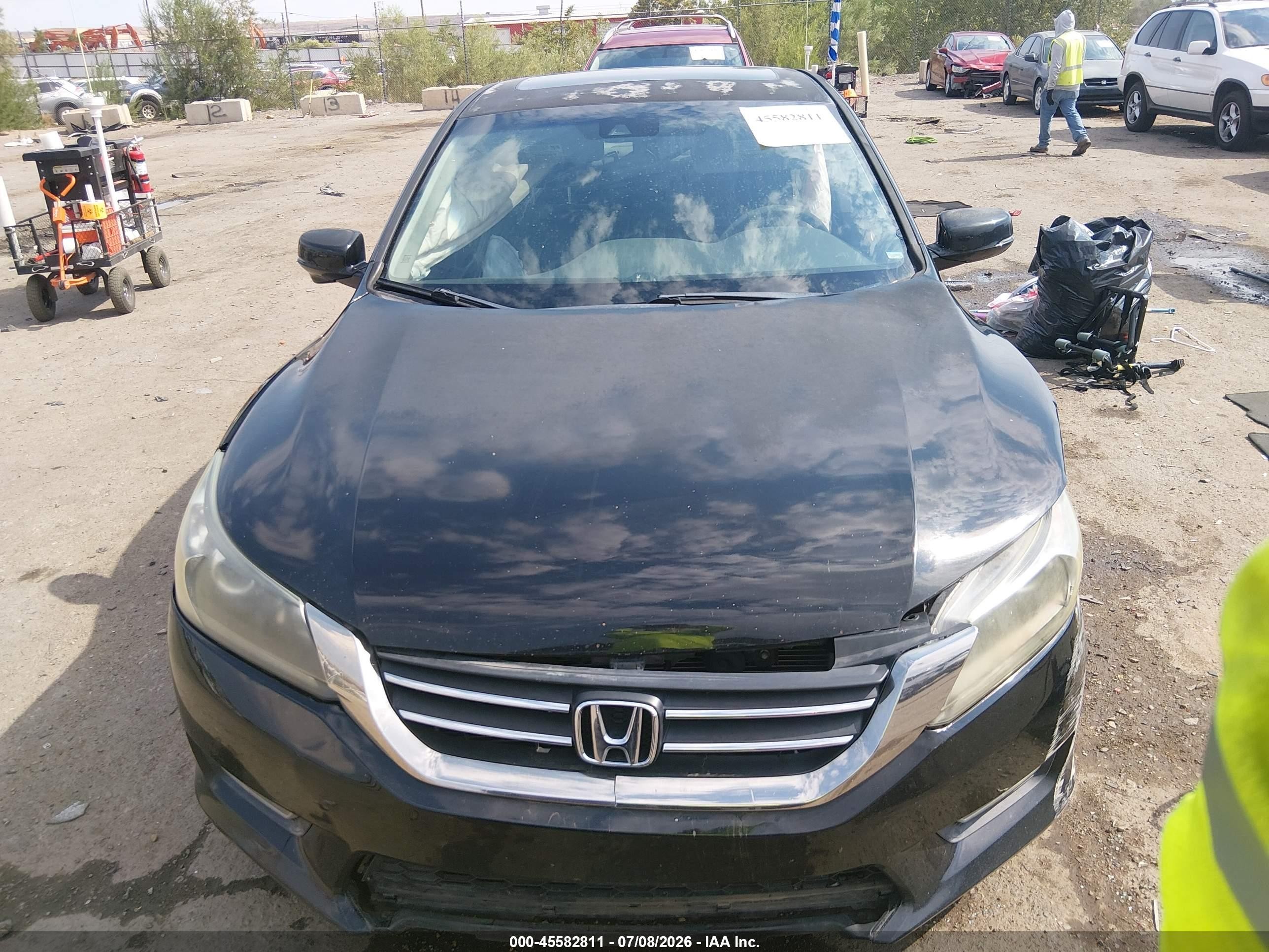 2013 Honda Accord Ex-l Black vin: 1HGCR2F81DA184748