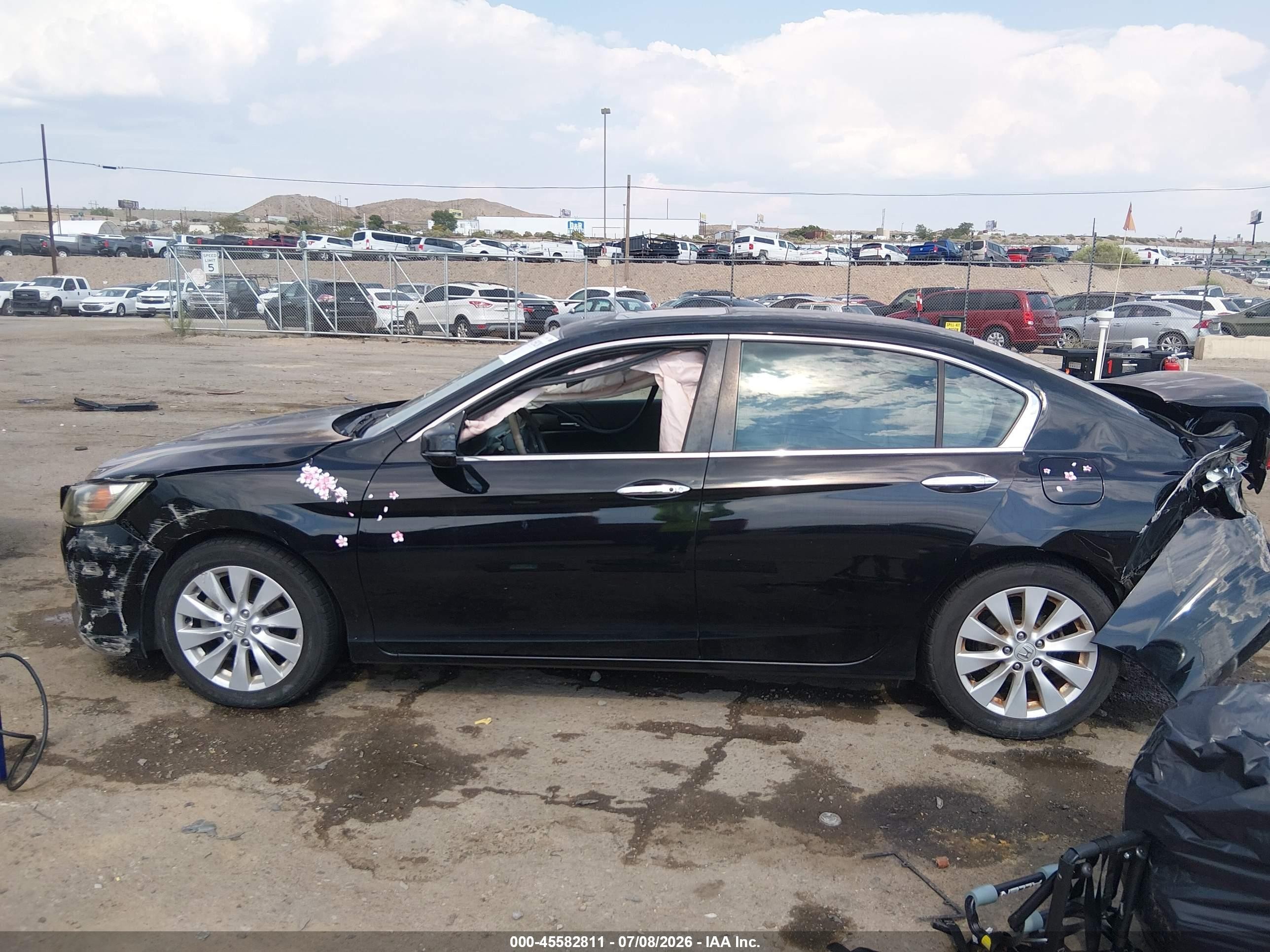 2013 Honda Accord Ex-l Black vin: 1HGCR2F81DA184748