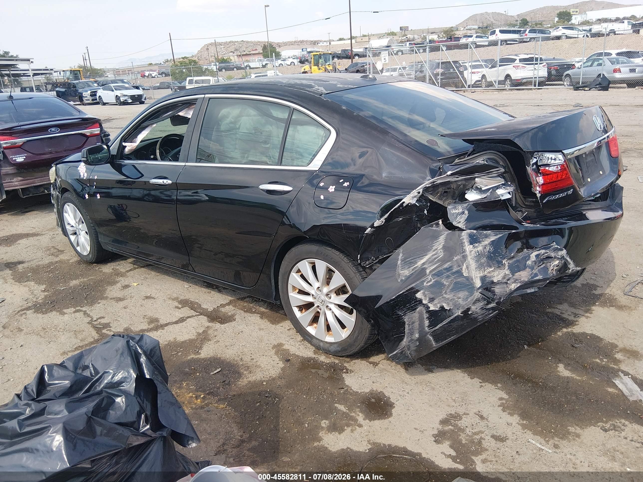 2013 Honda Accord Ex-l Black vin: 1HGCR2F81DA184748