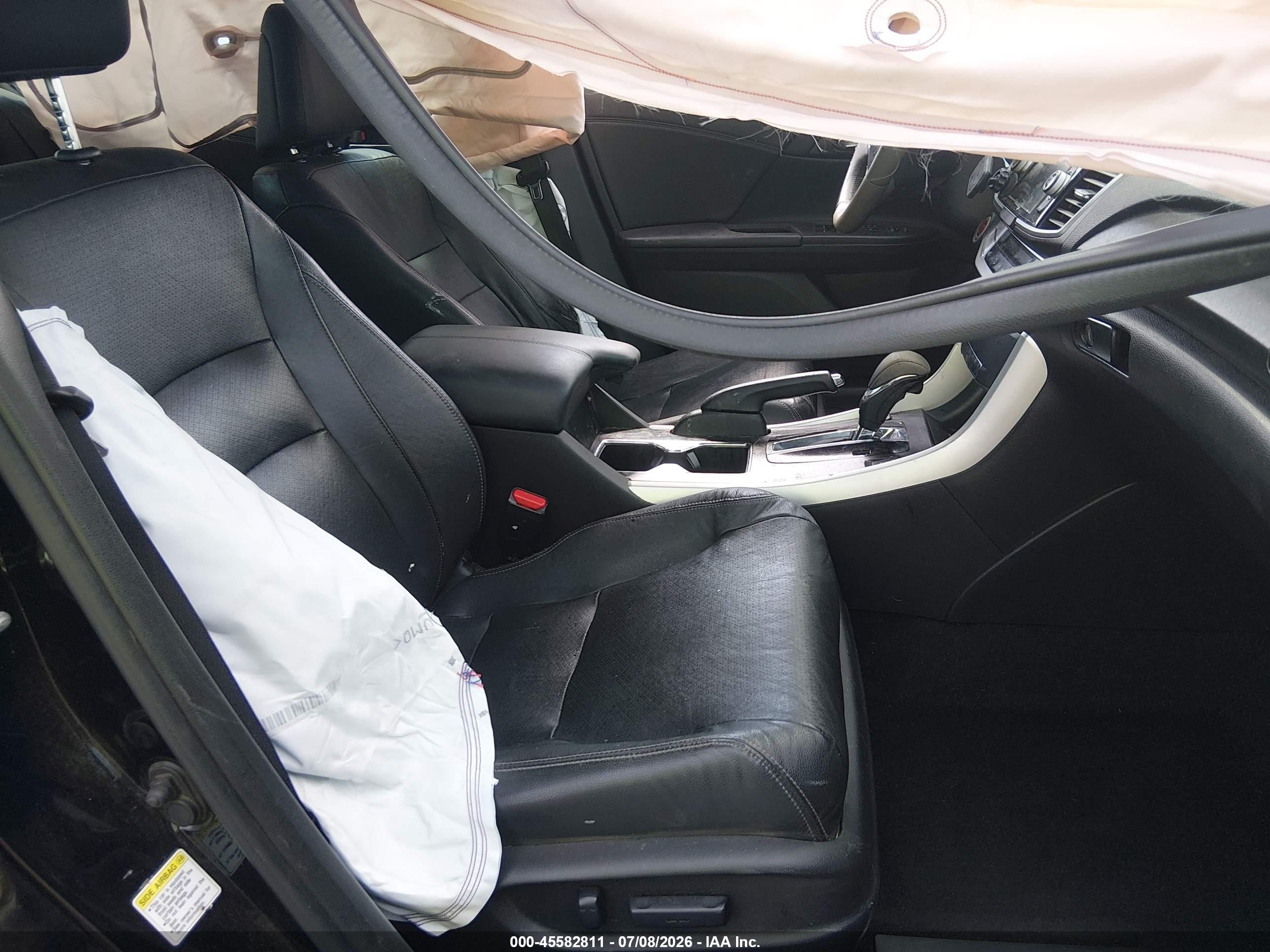 2013 Honda Accord Ex-l Black vin: 1HGCR2F81DA184748
