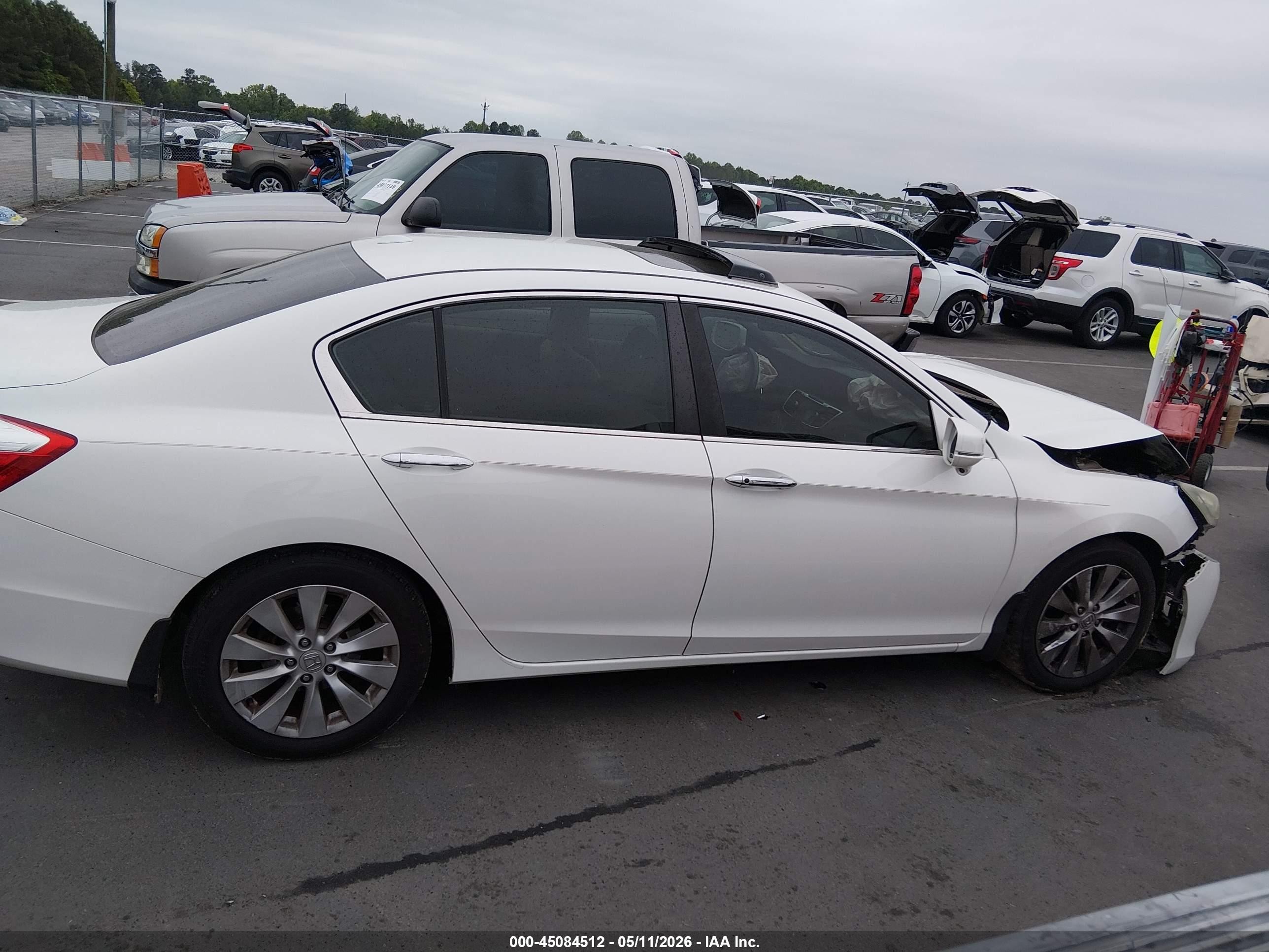 2013 Honda Accord Ex-l Белый vin: 1HGCR2F81DA213911