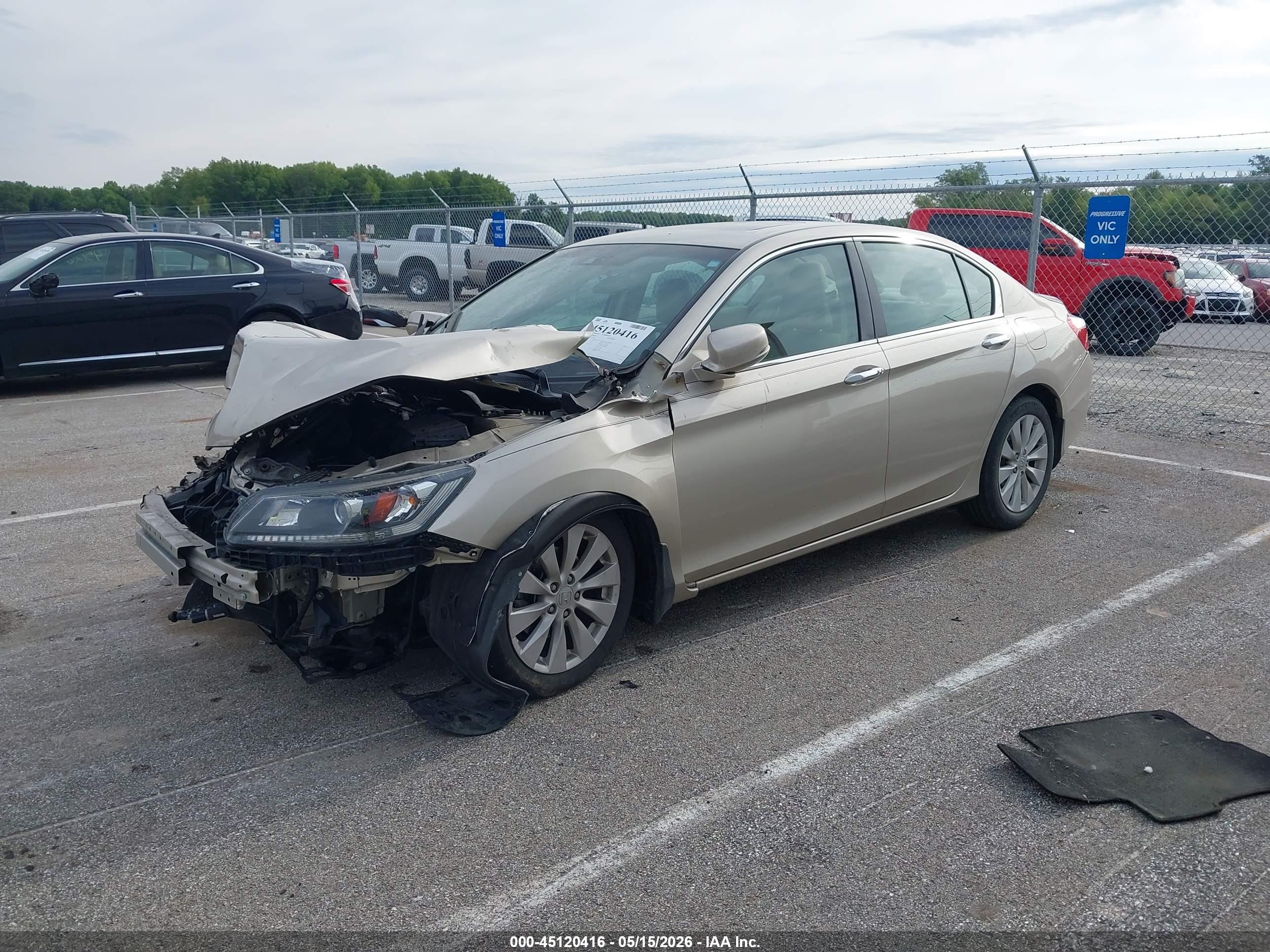 2013 Honda Accord Ex-l Желто-коричневый vin: 1HGCR2F81DA238064