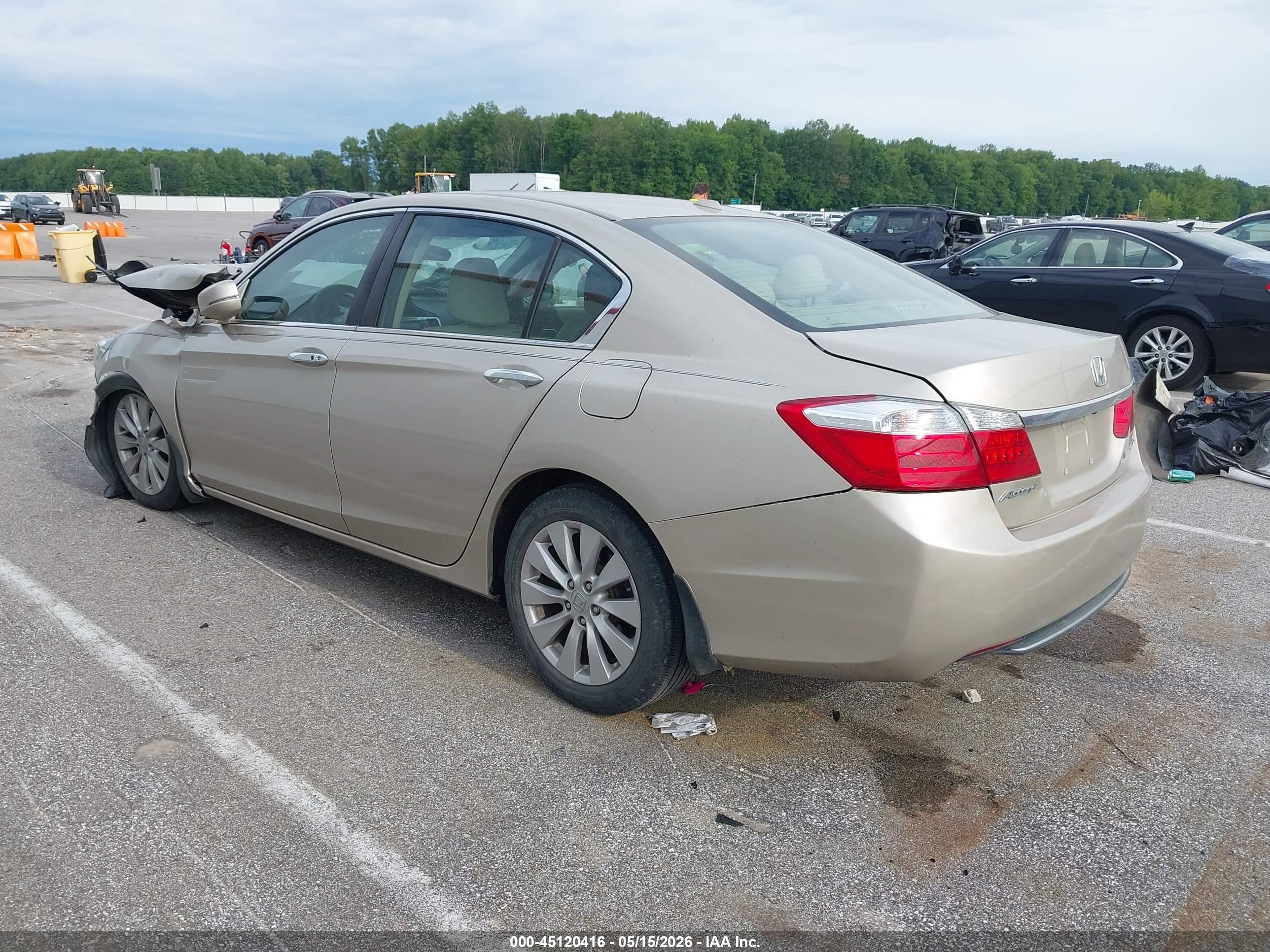 2013 Honda Accord Ex-l Желто-коричневый vin: 1HGCR2F81DA238064
