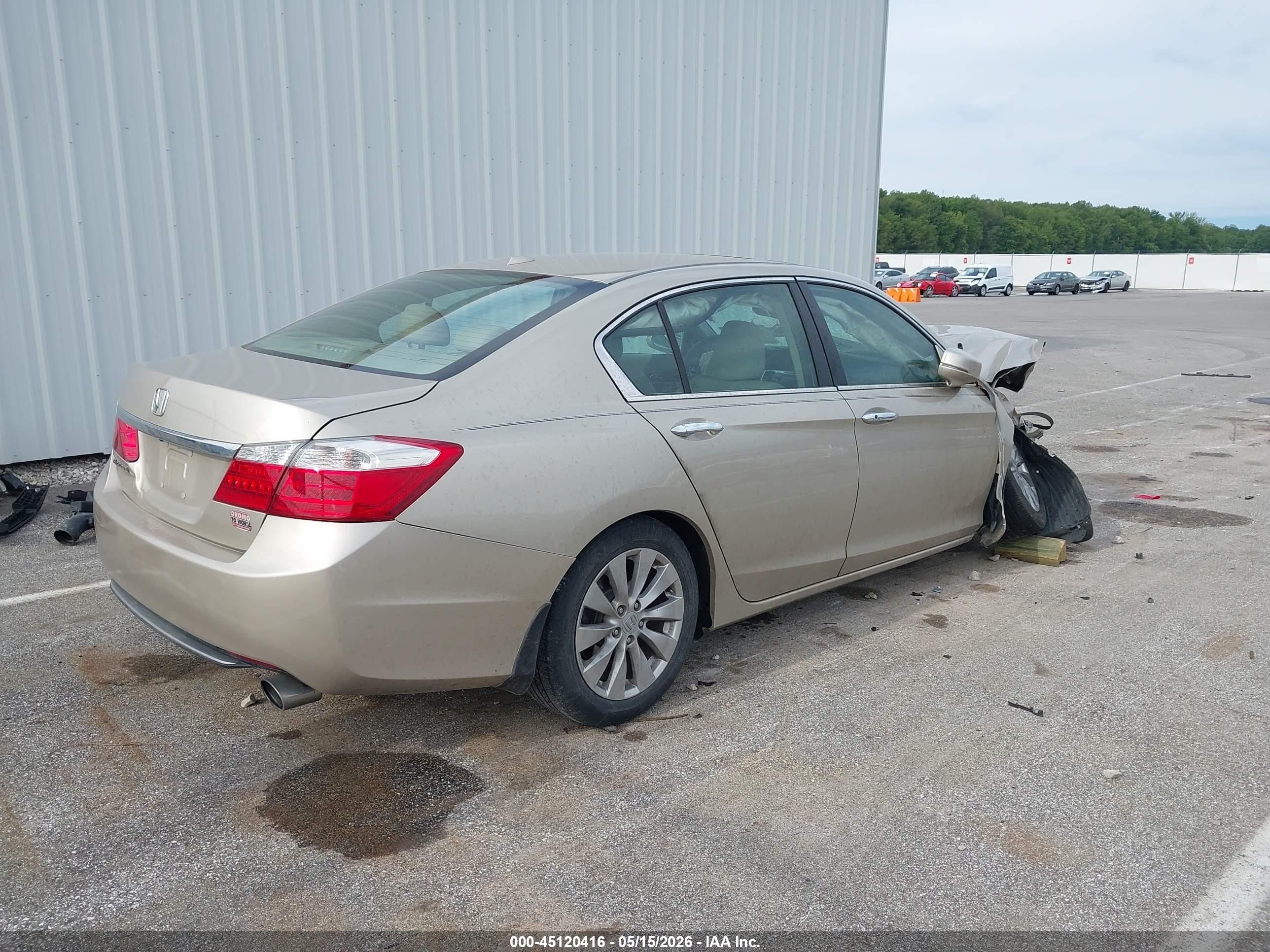 2013 Honda Accord Ex-l Желто-коричневый vin: 1HGCR2F81DA238064