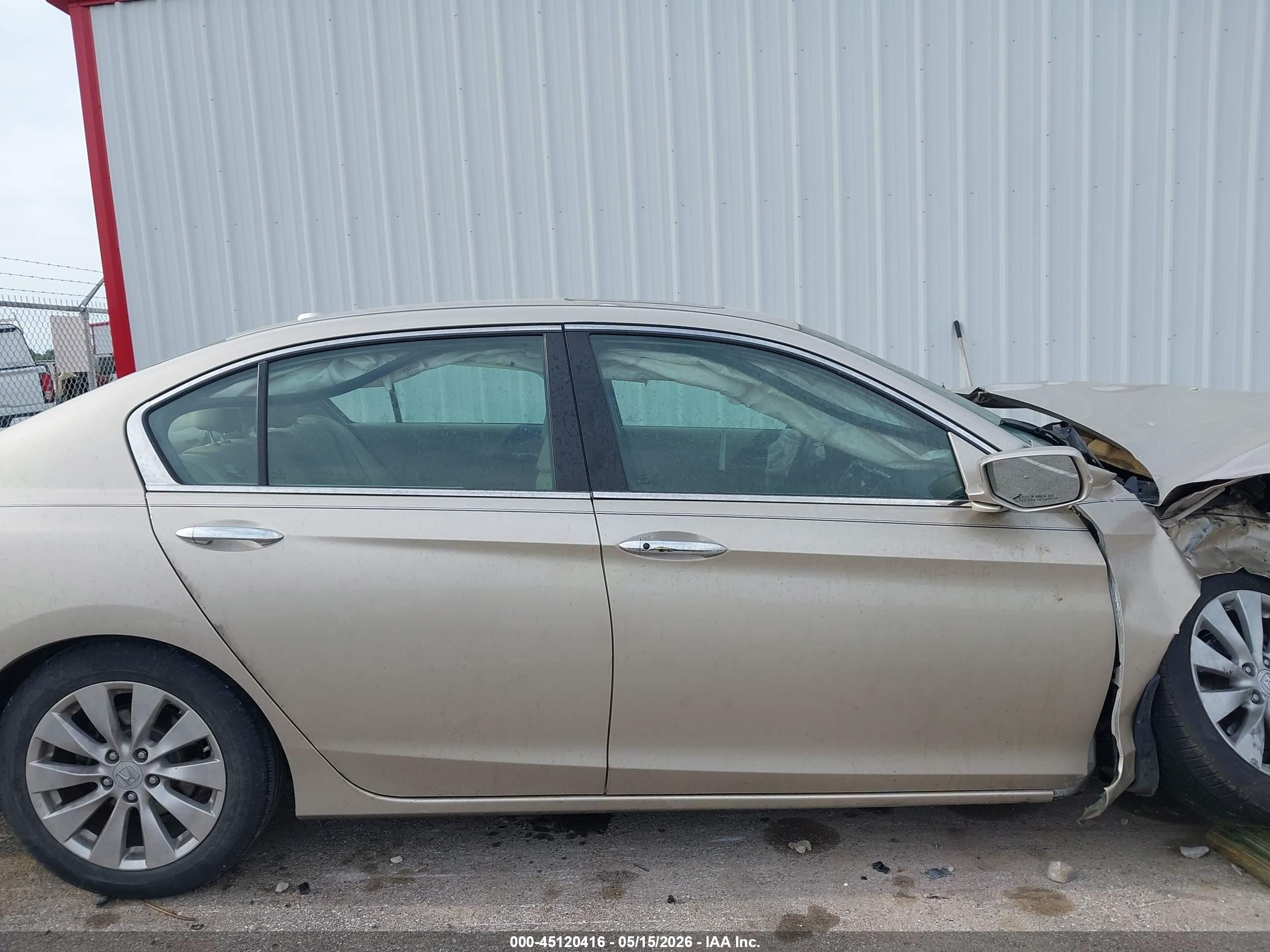 2013 Honda Accord Ex-l Желто-коричневый vin: 1HGCR2F81DA238064
