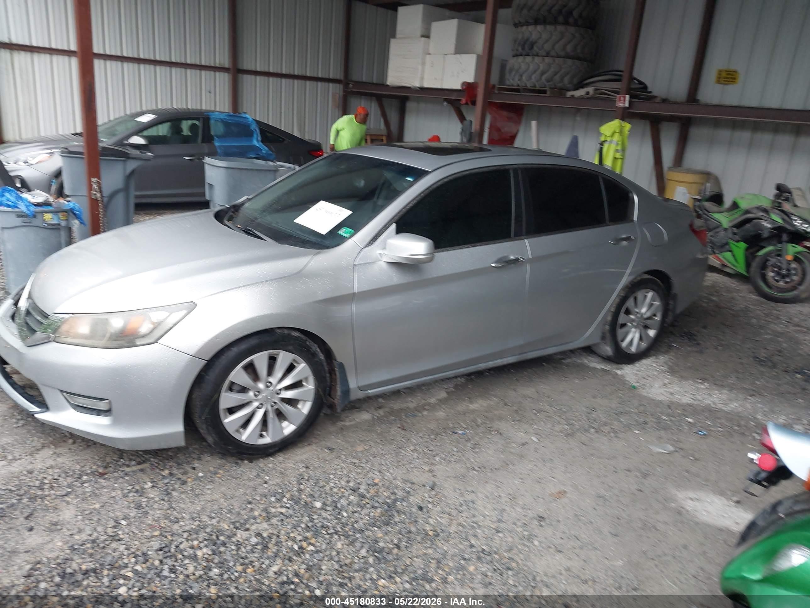 2013 Honda Accord Ex-l Silver vin: 1HGCR2F81DA268391