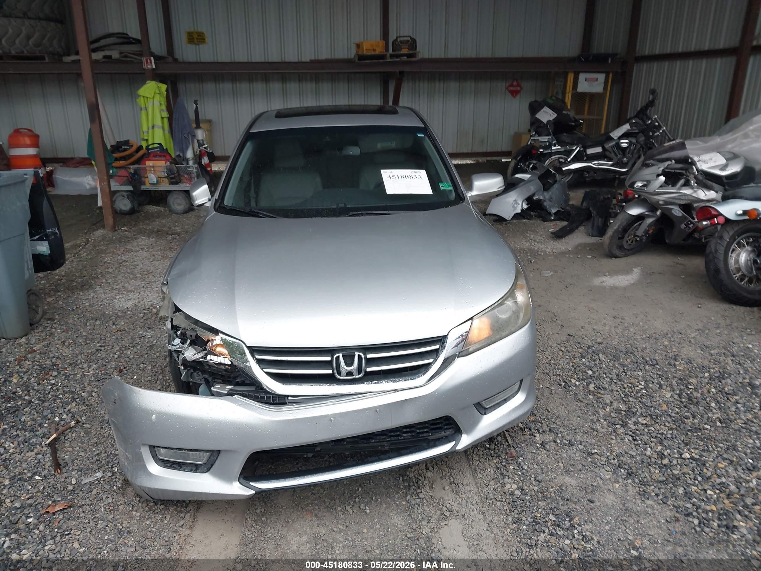 2013 Honda Accord Ex-l Silver vin: 1HGCR2F81DA268391