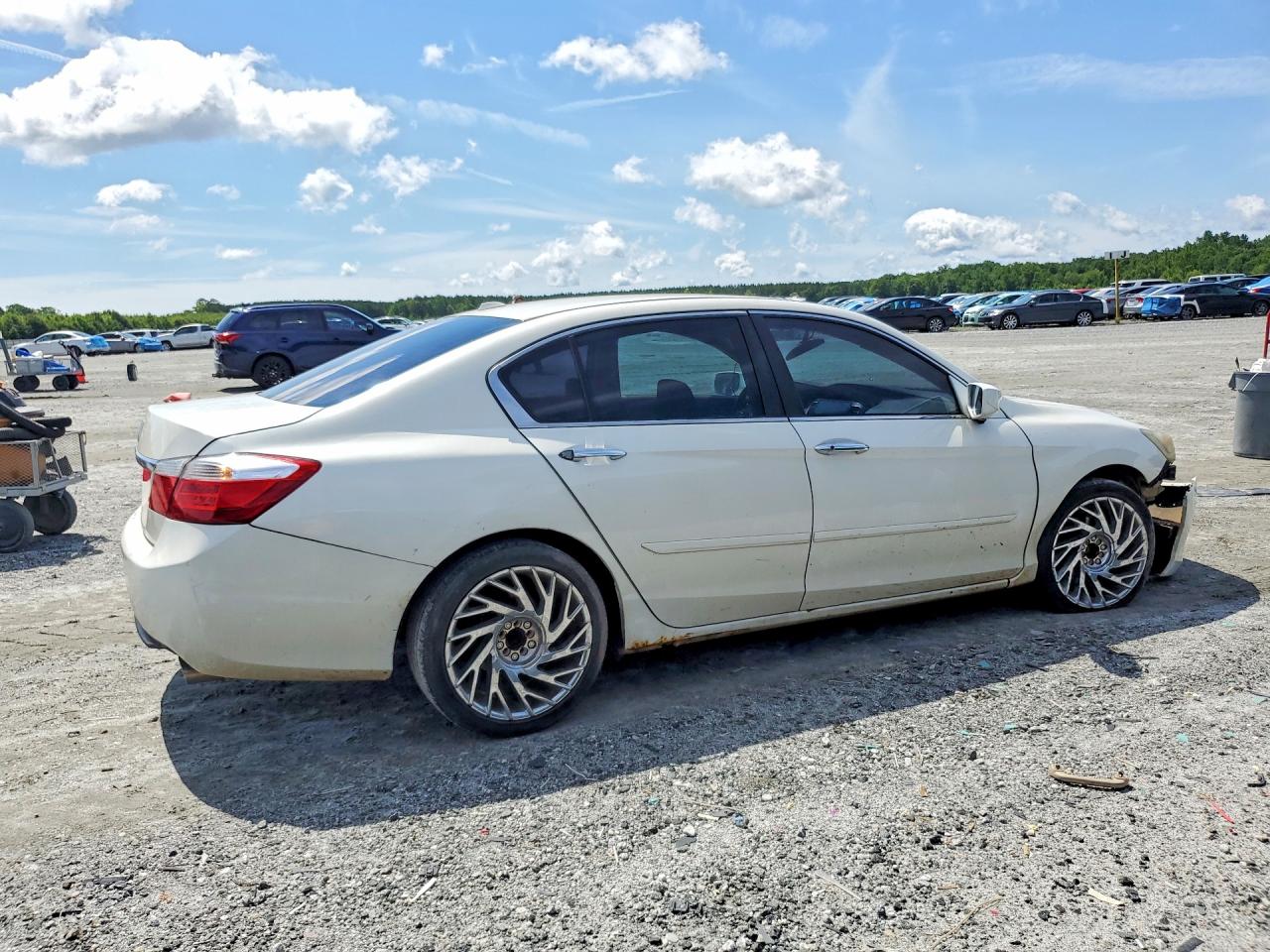 2014 Honda Accord Exl White vin: 1HGCR2F81EA044443