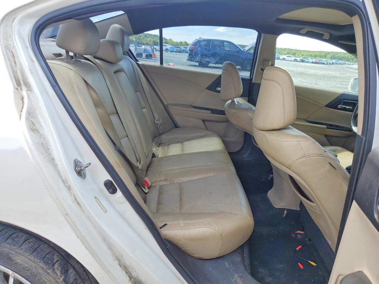 2014 Honda Accord Exl White vin: 1HGCR2F81EA044443