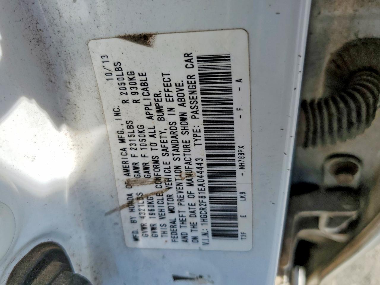 2014 Honda Accord Exl White vin: 1HGCR2F81EA044443