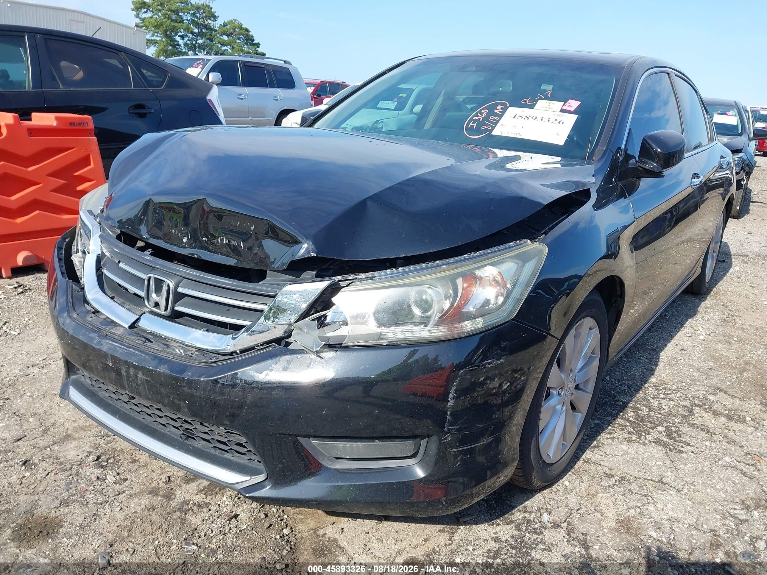 2014 Honda Accord Ex-l Черный vin: 1HGCR2F81EA121330