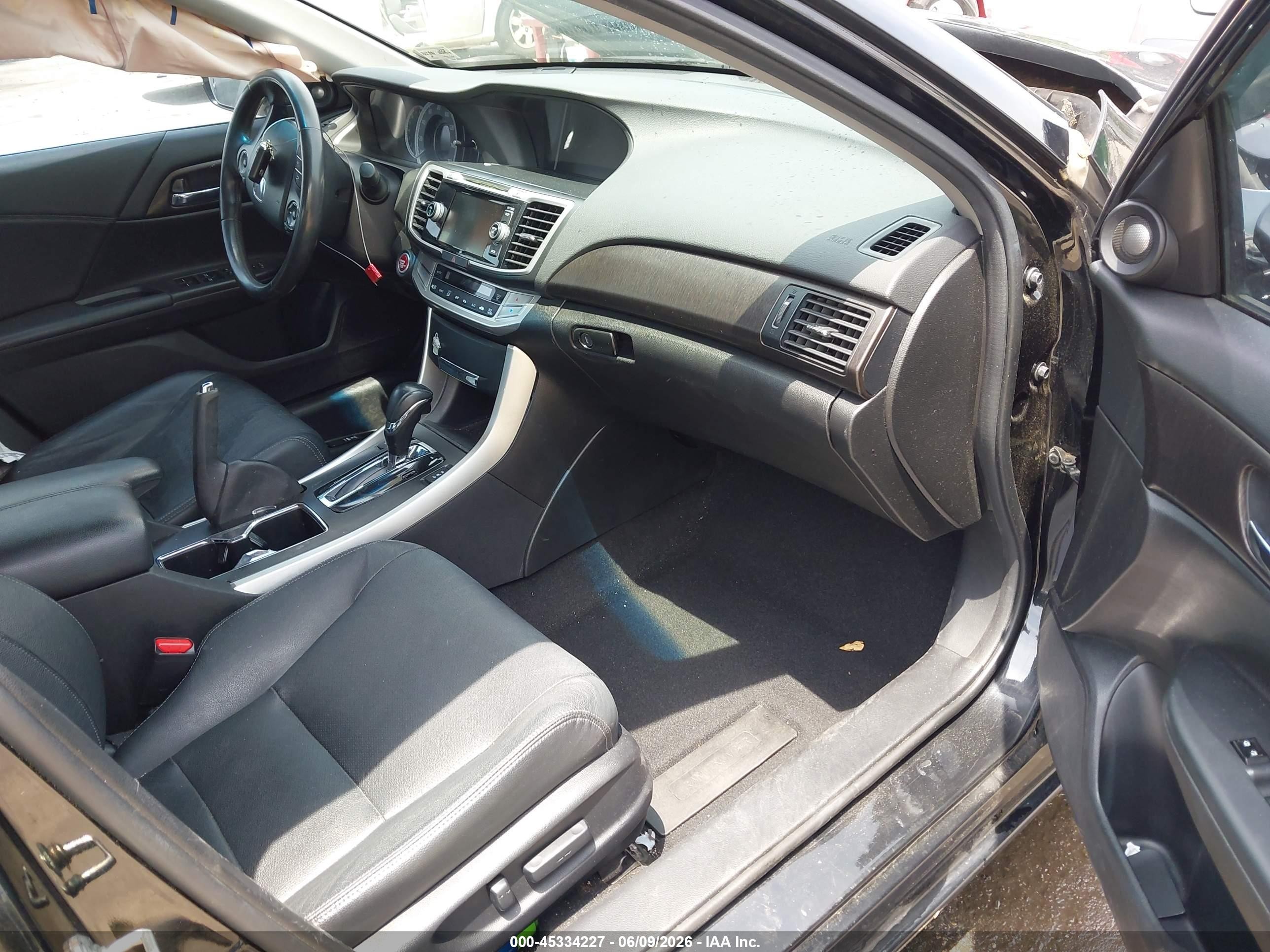 2014 Honda Accord Ex-l Black vin: 1HGCR2F81EA153159