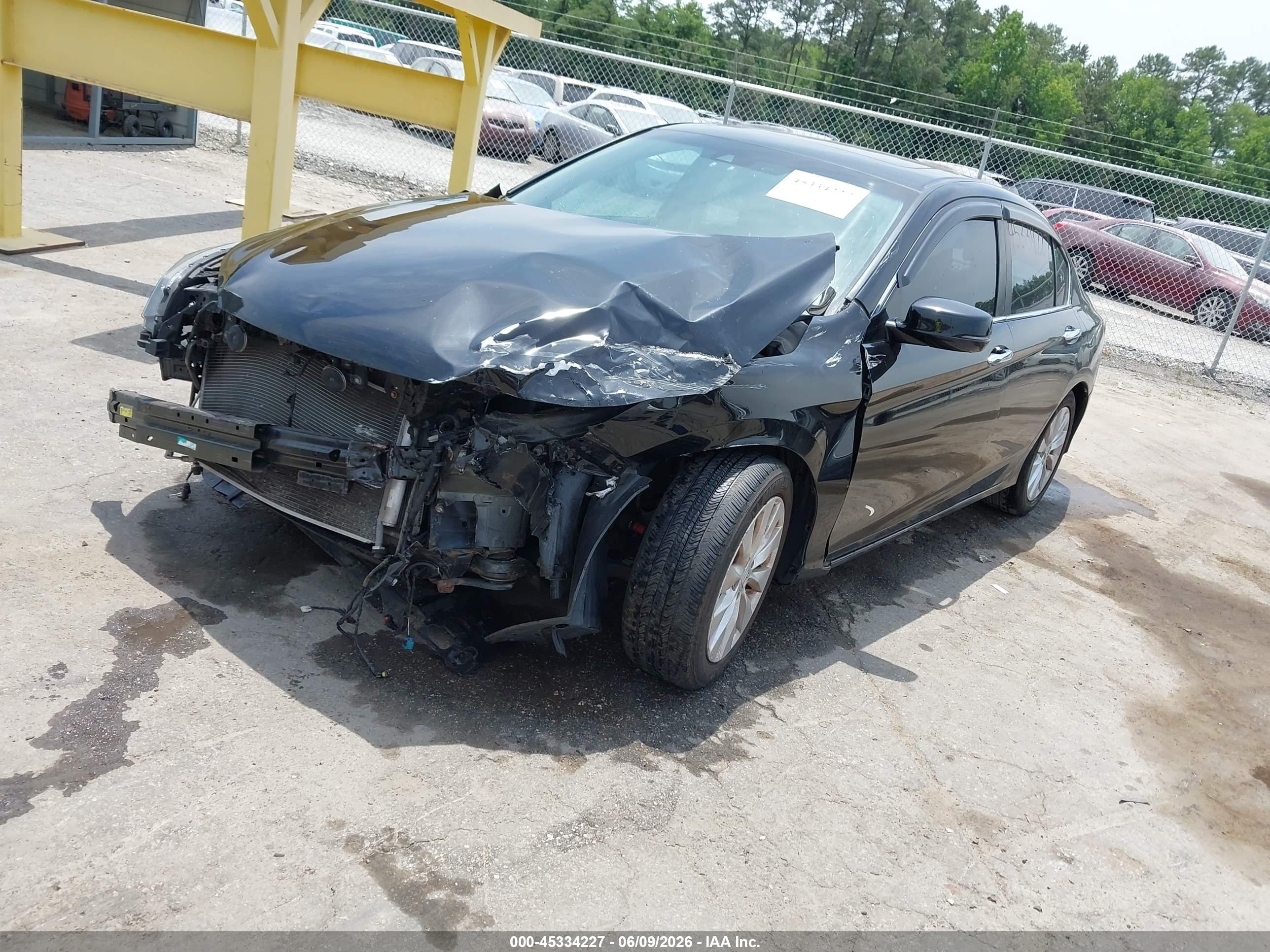 2014 Honda Accord Ex-l Black vin: 1HGCR2F81EA153159