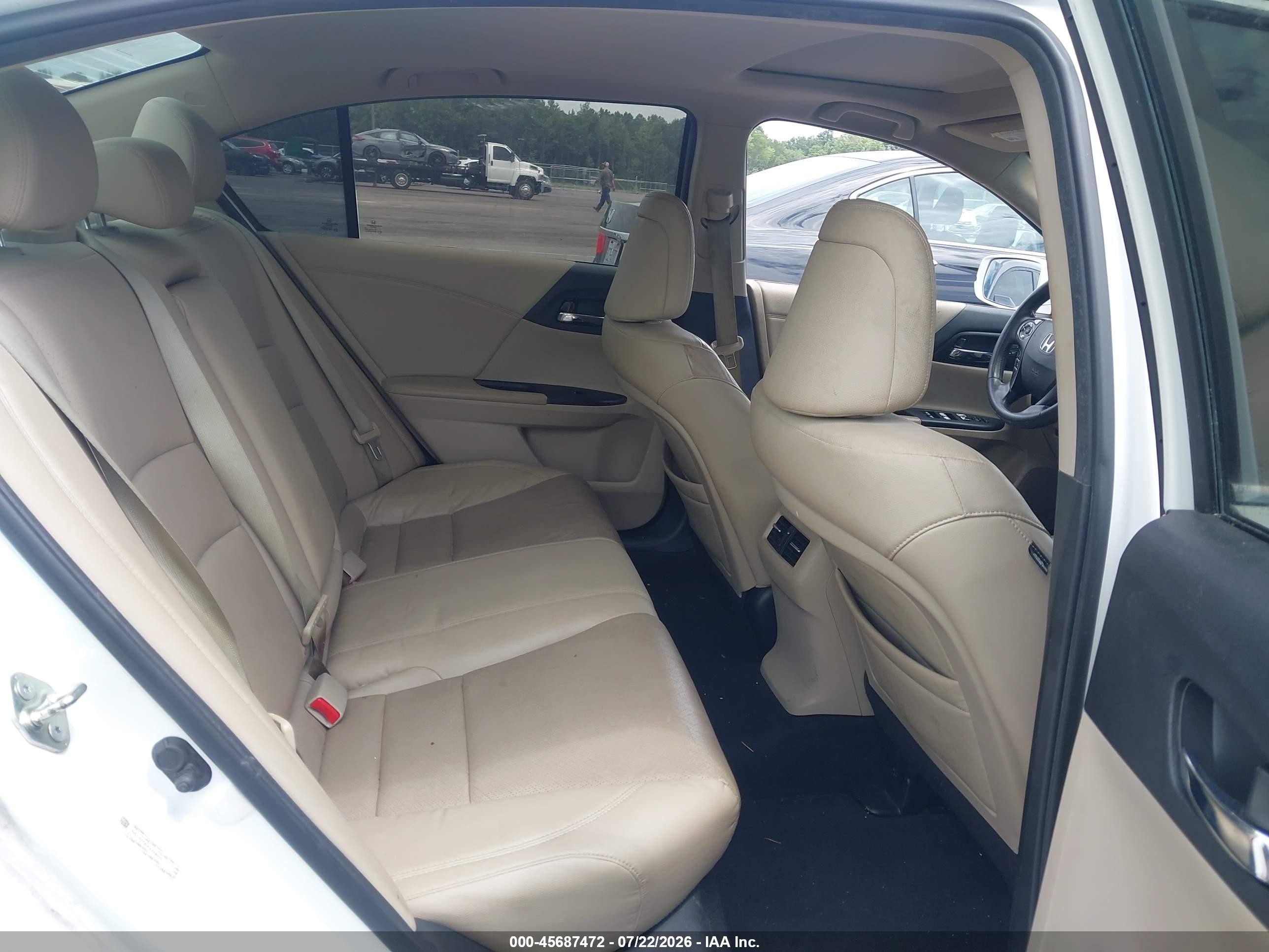 2014 Honda Accord Ex-l White vin: 1HGCR2F81EA208175