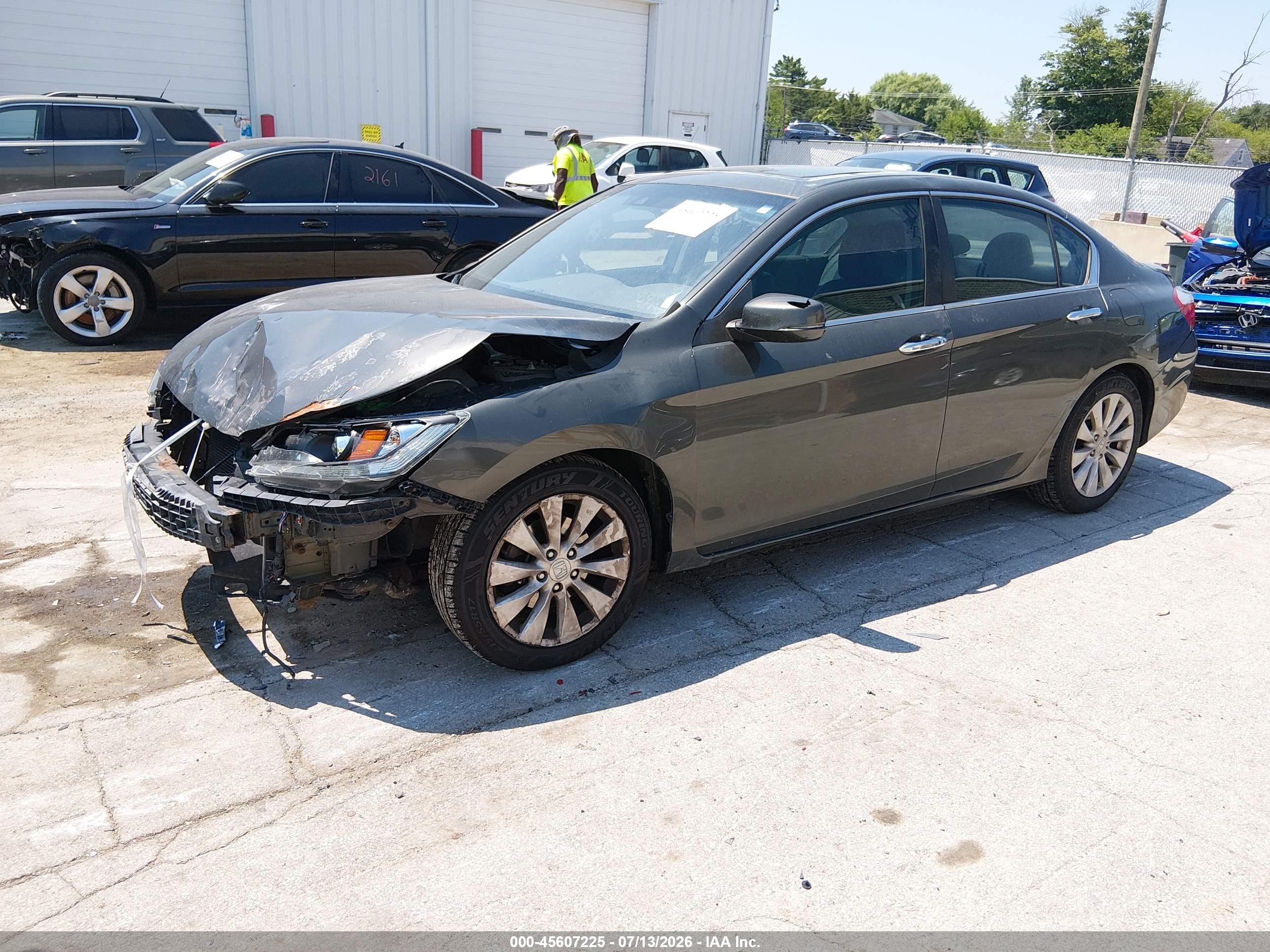 2014 Honda Accord Ex-l Silver vin: 1HGCR2F81EA218740