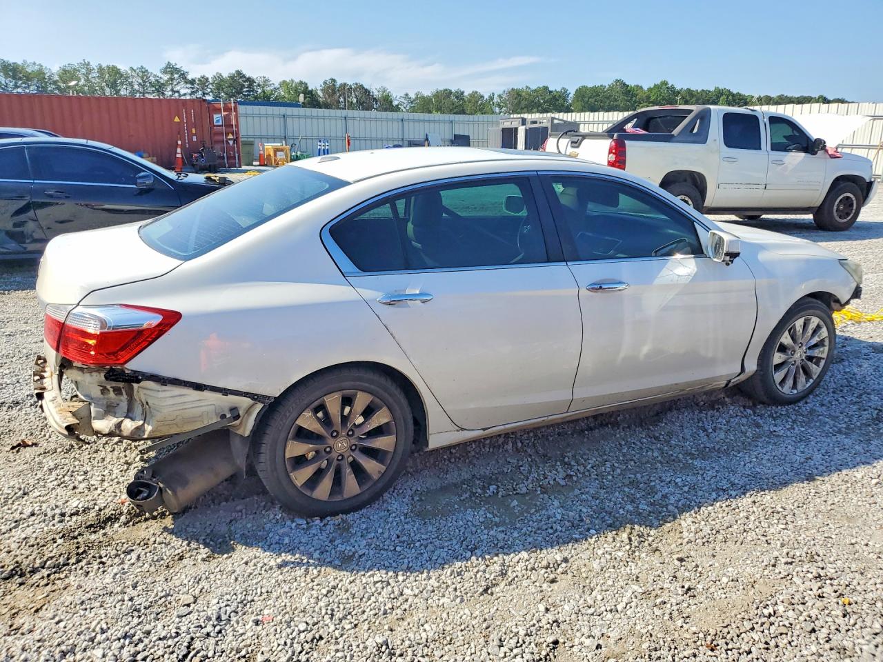 2014 Honda Accord Exl White vin: 1HGCR2F81EA242844
