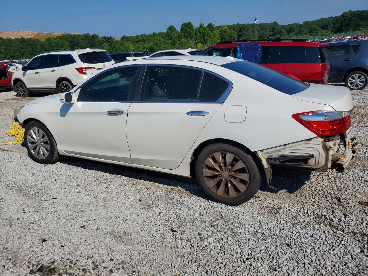 2014 Honda Accord Exl White vin: 1HGCR2F81EA242844