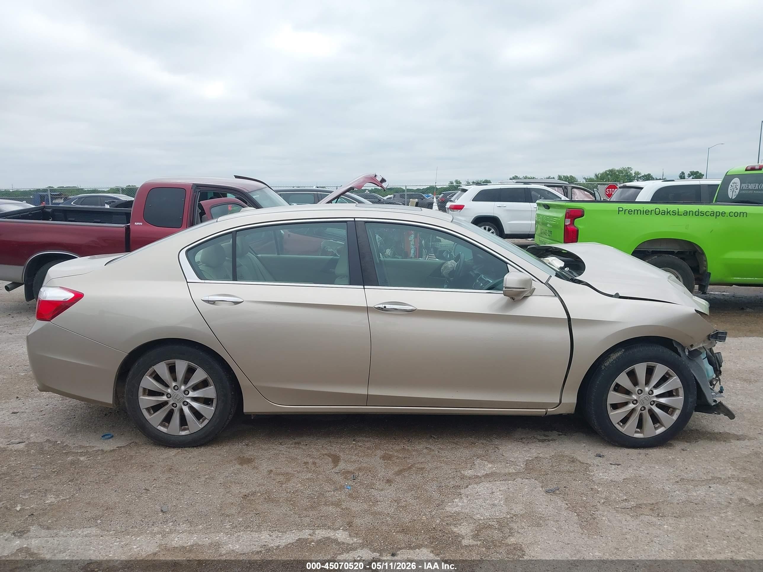 2014 Honda Accord Ex-l Beige vin: 1HGCR2F81EA280655