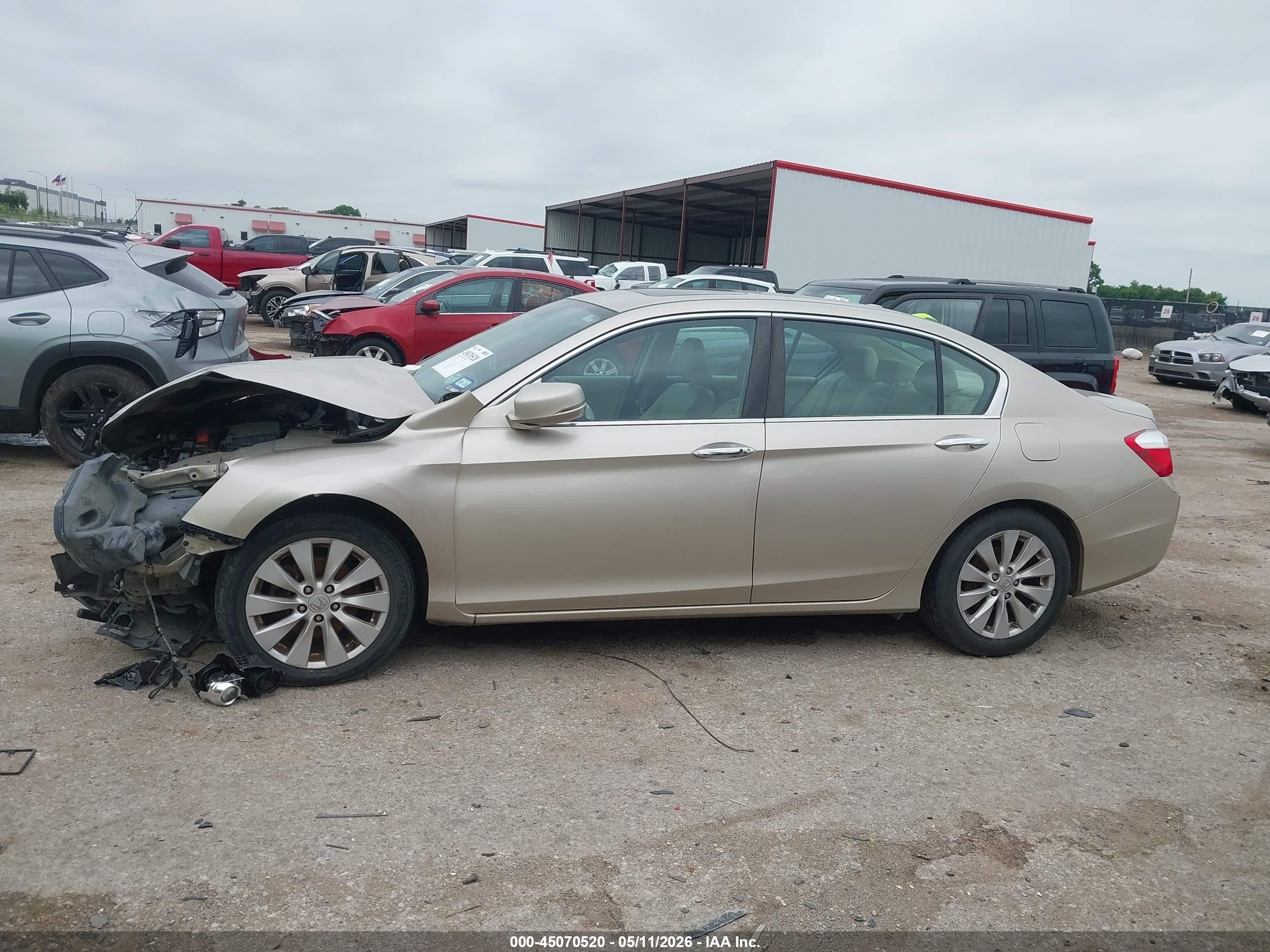 2014 Honda Accord Ex-l Beige vin: 1HGCR2F81EA280655