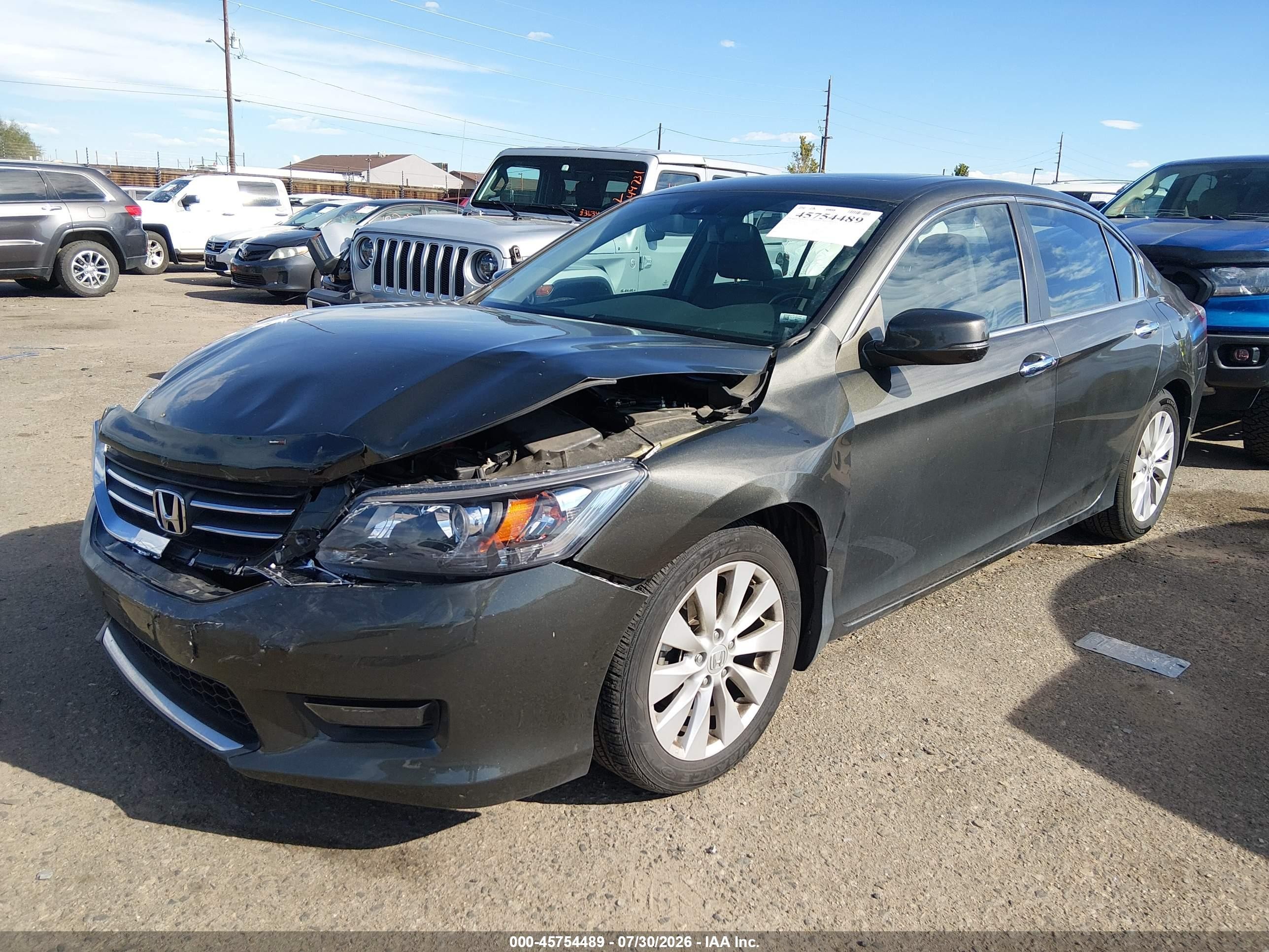 2014 Honda Accord Ex-l Green vin: 1HGCR2F81EA292000