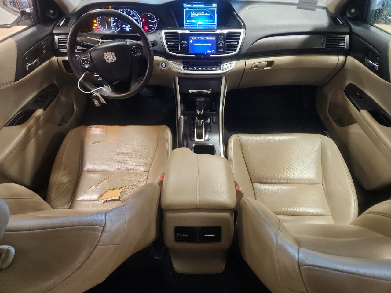 2014 Honda Accord Exl White vin: 1HGCR2F81EA307904