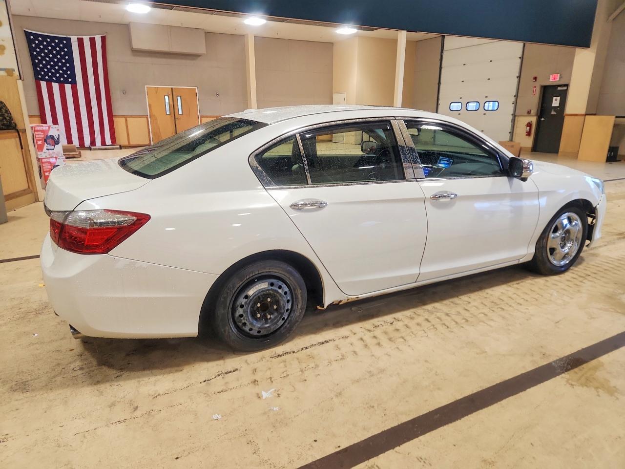 2014 Honda Accord Exl White vin: 1HGCR2F81EA307904