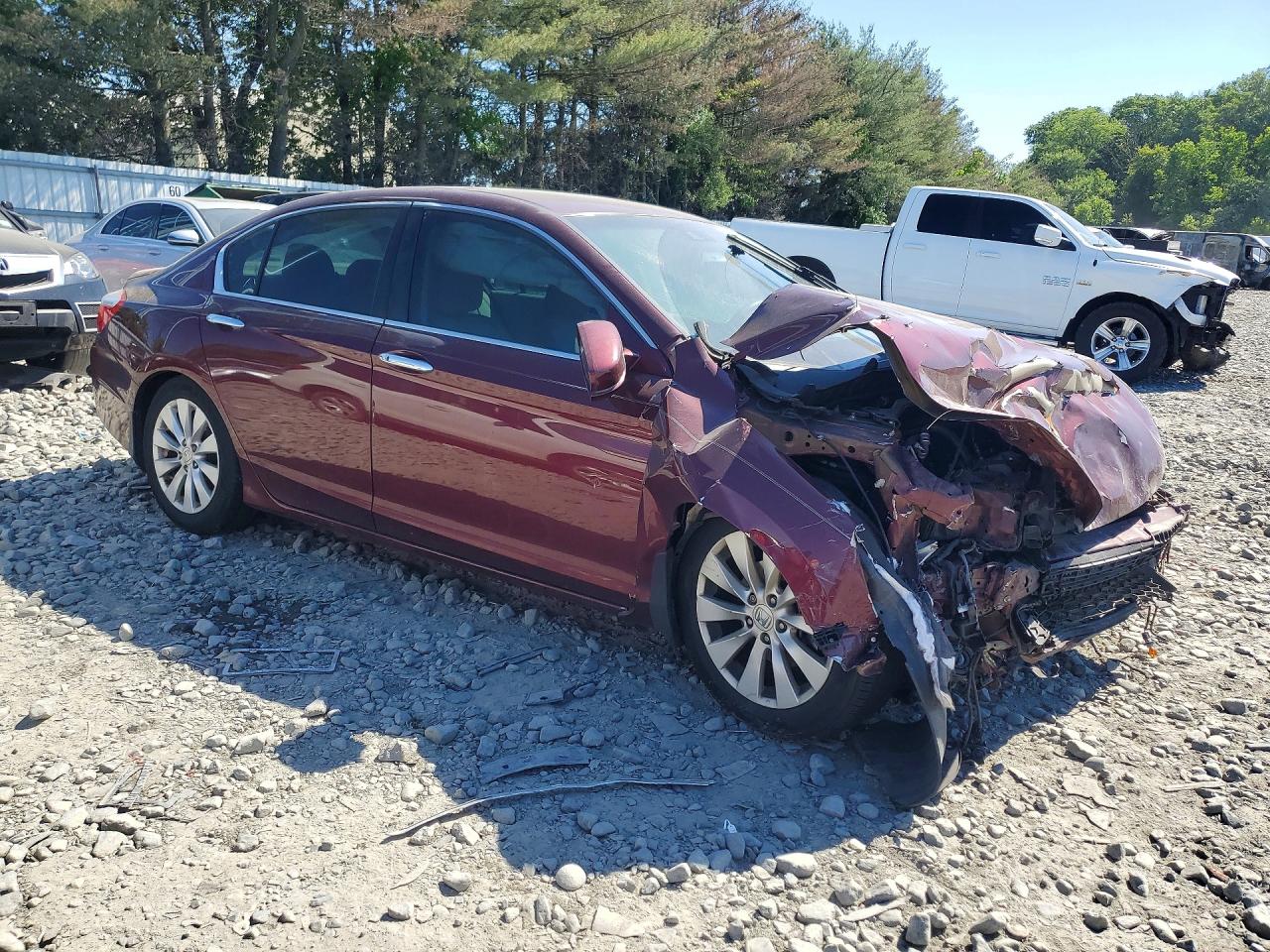 2015 Honda Accord Exl Burgundy vin: 1HGCR2F81FA016515
