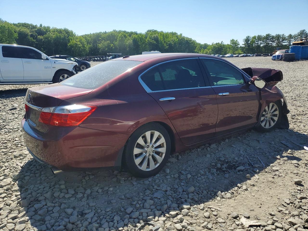 2015 Honda Accord Exl Burgundy vin: 1HGCR2F81FA016515